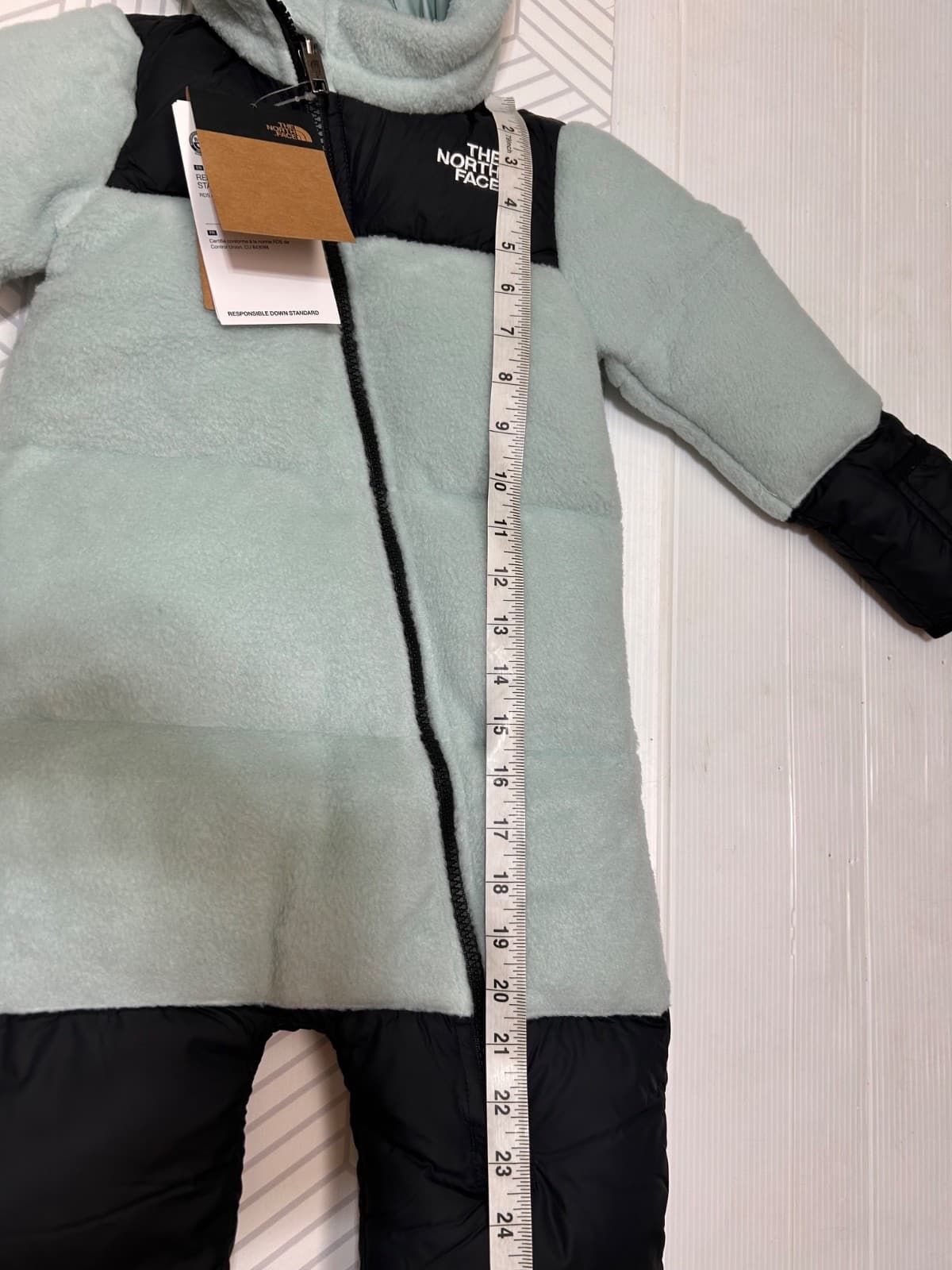 NWT $175 The North Face Baby 18 24 Mo Retro Nuptse One-piece 700 Down Snow Suit - Thumbnail 8