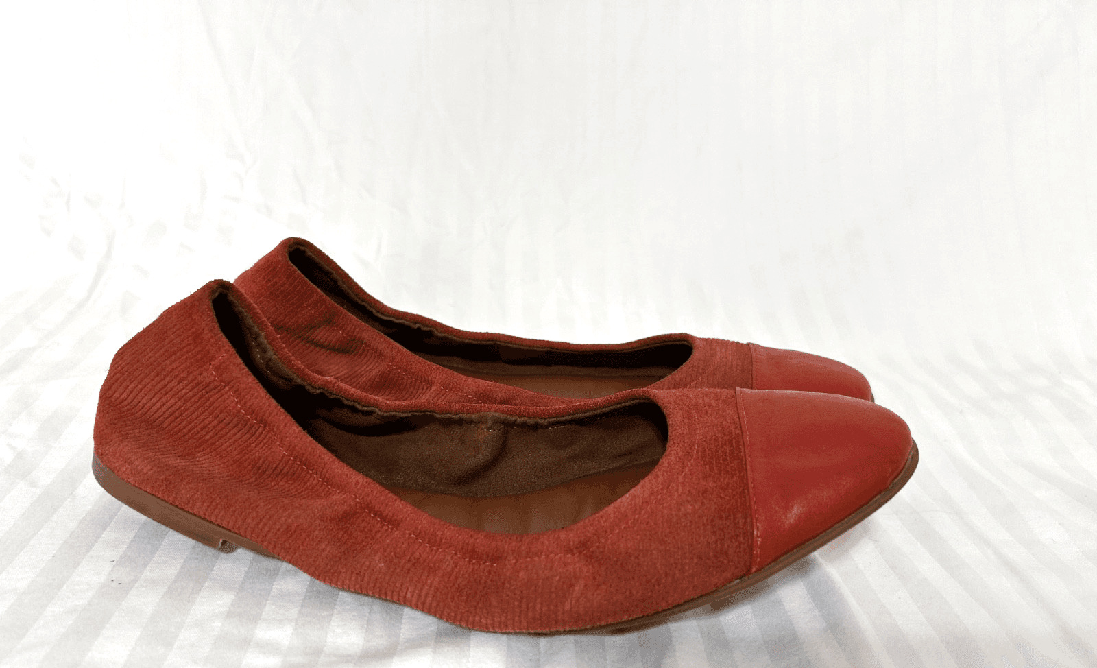 AQUATALIA Italy Women' size Burnt Orange 10 1/2 10.5 Suede Leather Flats Shoes - Thumbnail 2