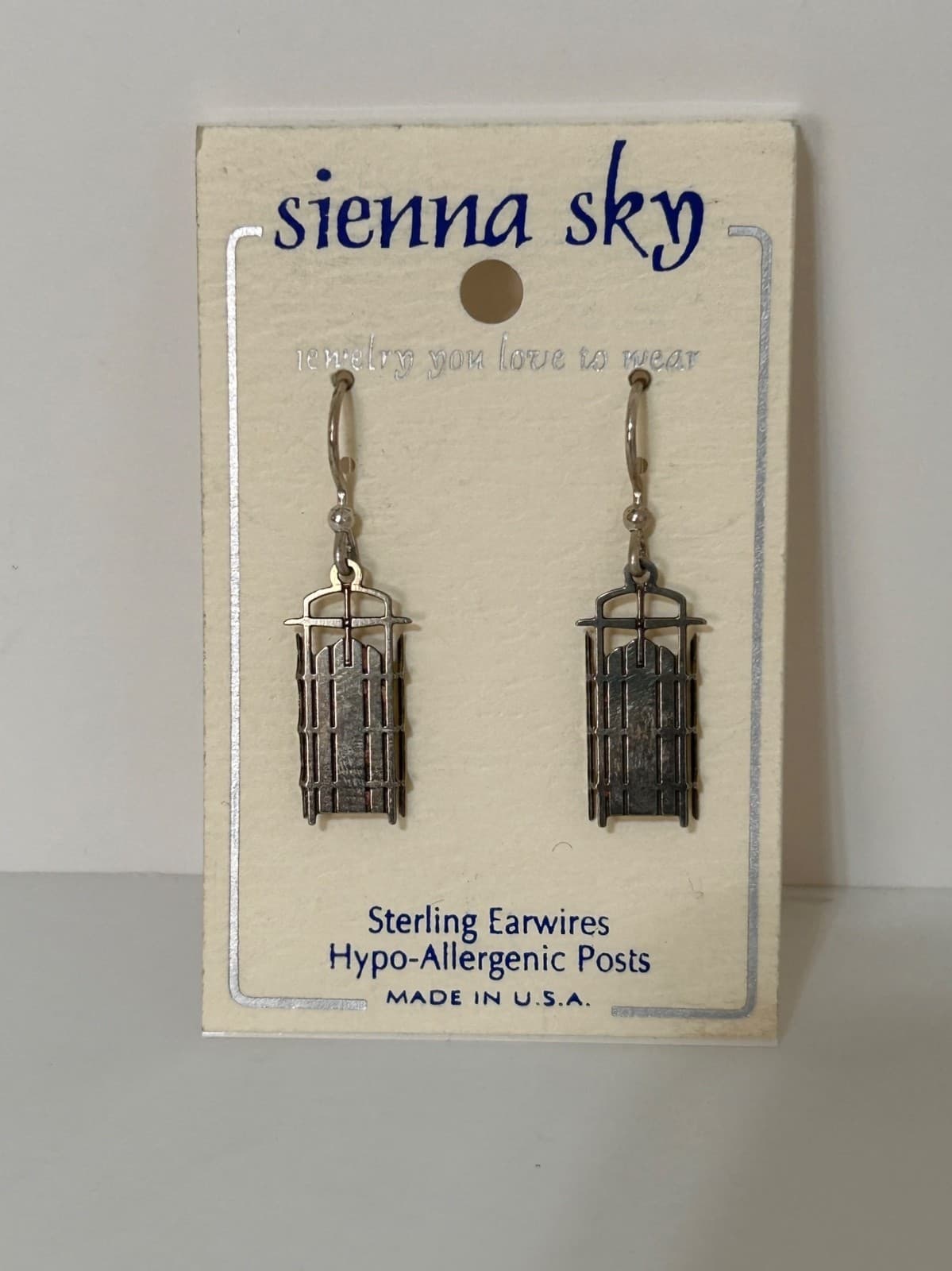 Sienna Sky Bird Cage Antiqued Dangle Earrings Hypoallergenic Sterling Silver USA - Thumbnail 3