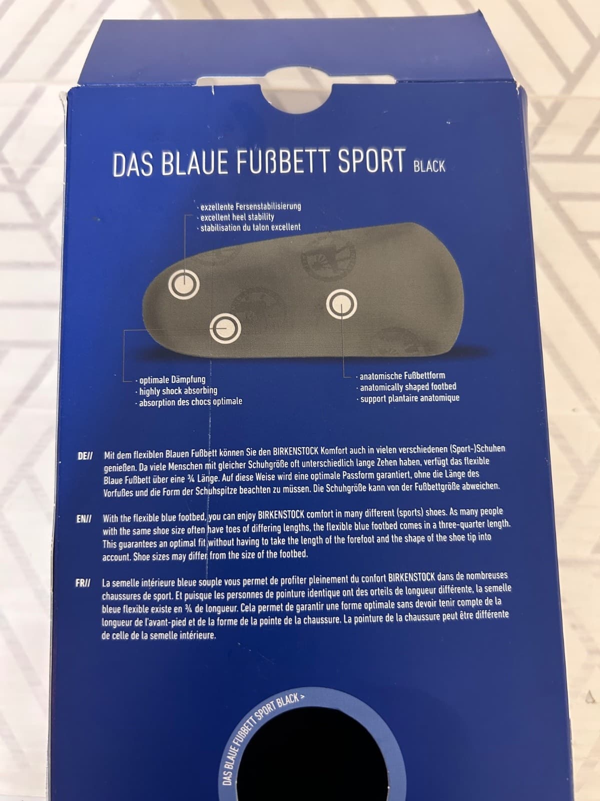 Birkenstock L 9 M 7 Black Sport The Blue Footbed Insole Orthotic Arch Support 4 - Thumbnail 8