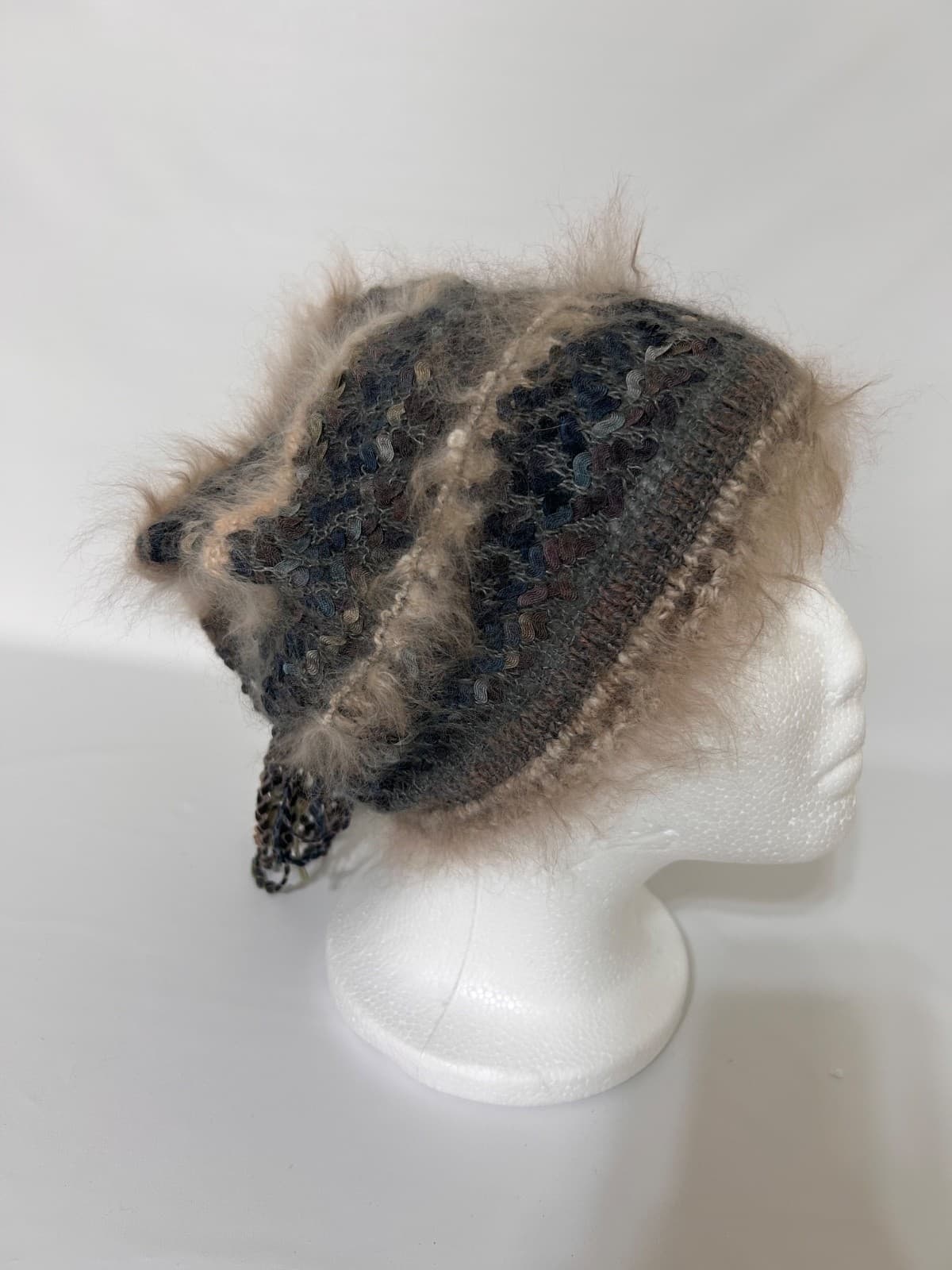 The Sensuous Fiber Slouch Beanie Hat Alpaca Blend Handmade Fashion Roomy - Thumbnail 4