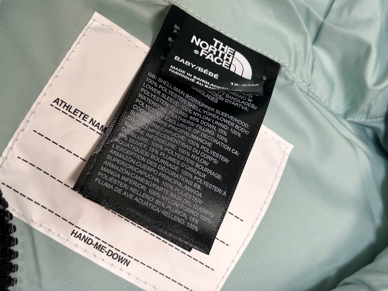 NWT $175 The North Face Baby 18 24 Mo Retro Nuptse One-piece 700 Down Snow Suit - Thumbnail 13