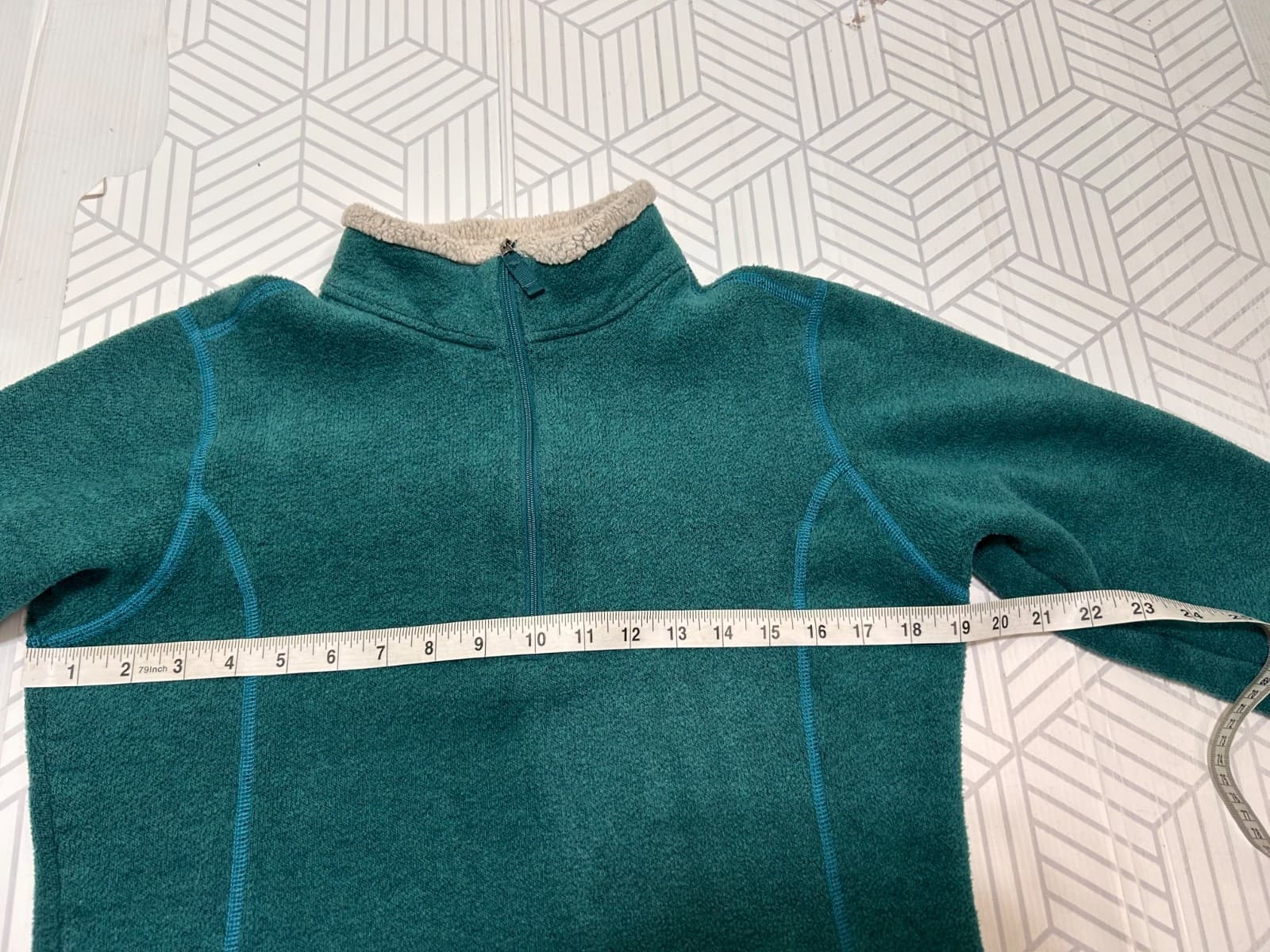 Kuhl Jacket Alfpaca Fleece 1/2 Teal Jacket Women's S XS Pullover Sweater Soft v - Thumbnail 8