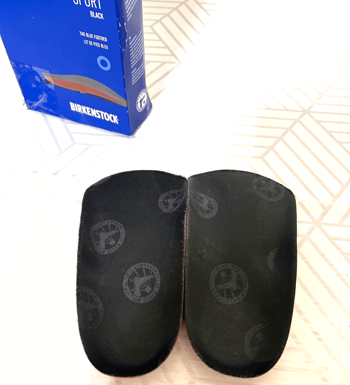 Birkenstock L 9 M 7 Black Sport The Blue Footbed Insole Orthotic Arch Support 4 - Thumbnail 2