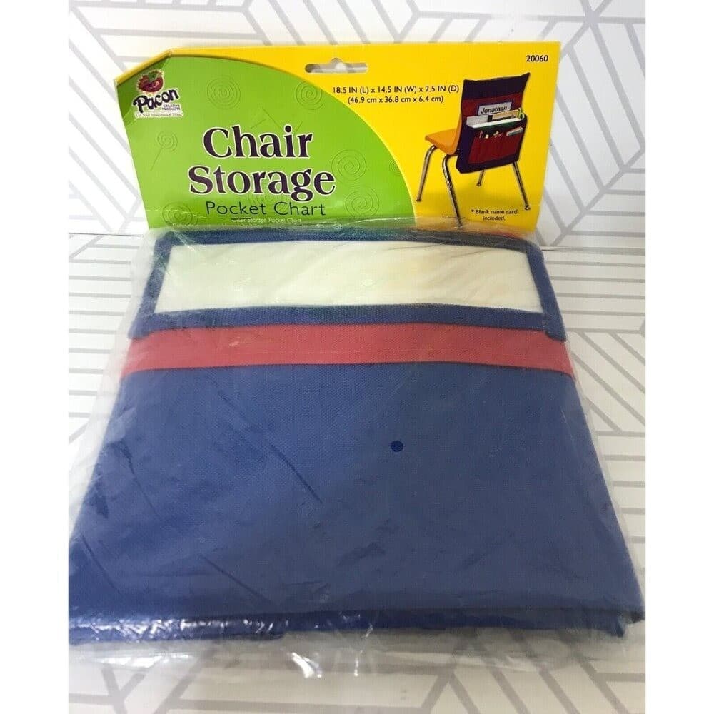 Pacon Homeschooling Chair Back Pocket School Chair Storage Pocket Organizer - Thumbnail 4