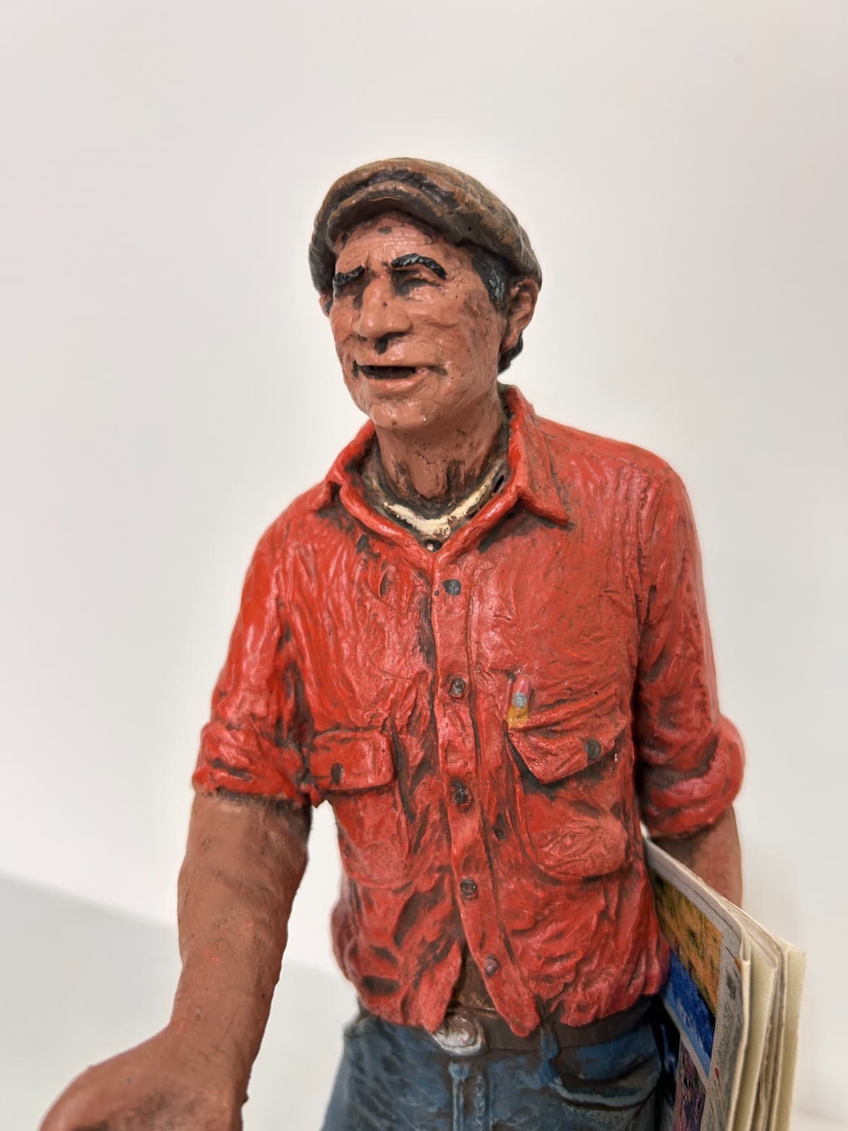 Rare vintage Michael Garman Signed Sculpture Newsman 1977 The Gazette Colorado - Thumbnail 6