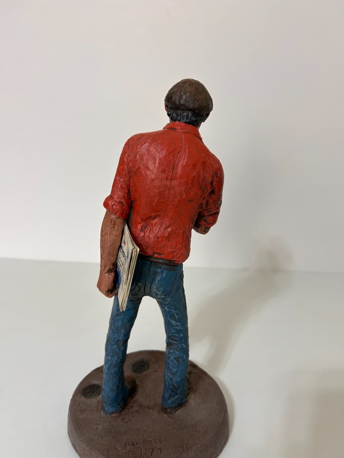 Rare vintage Michael Garman Signed Sculpture Newsman 1977 The Gazette Colorado - Thumbnail 7