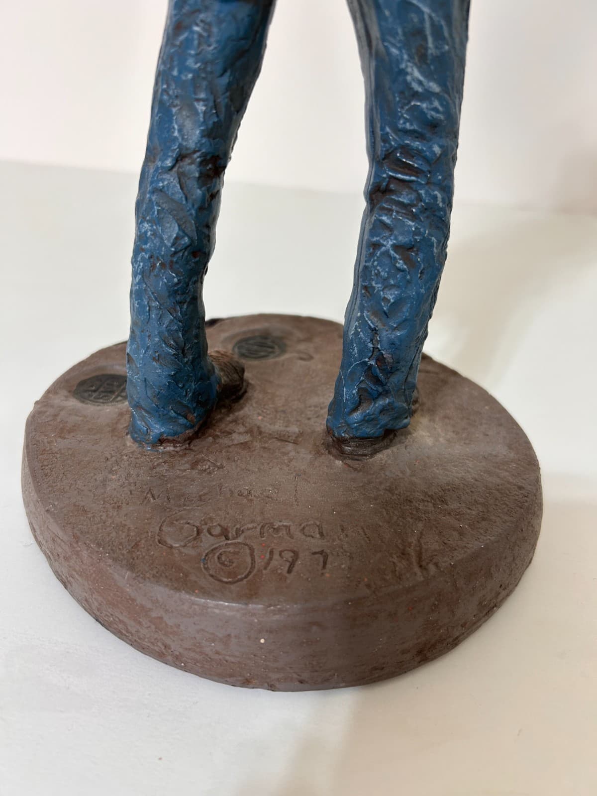 Rare vintage Michael Garman Signed Sculpture Newsman 1977 The Gazette Colorado - Thumbnail 13
