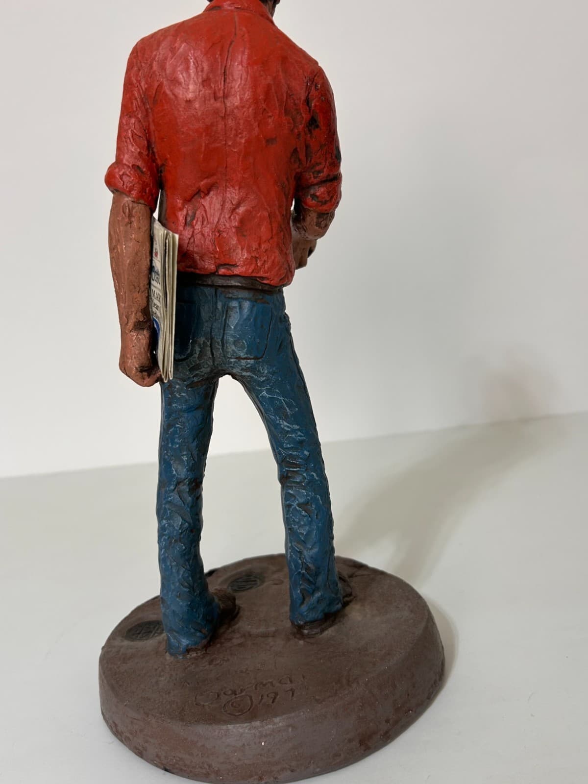 Rare vintage Michael Garman Signed Sculpture Newsman 1977 The Gazette Colorado - Thumbnail 14