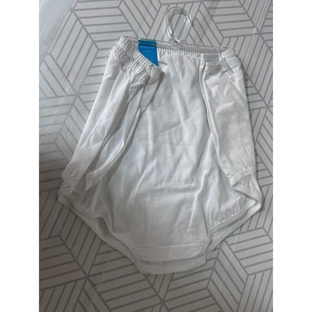 NWT Vanity Fair Size 8 XL White 2 Pairs Perfectly Yours Cotton Brief Panty - Thumbnail 3