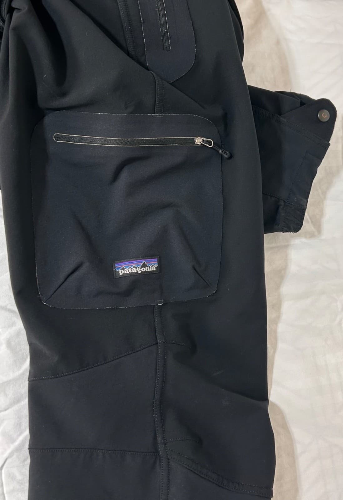 Vintage Patagonia Men’s size 32 Fleece Lined Black Ski Pant Suspenders Bib 84135 - Thumbnail 15