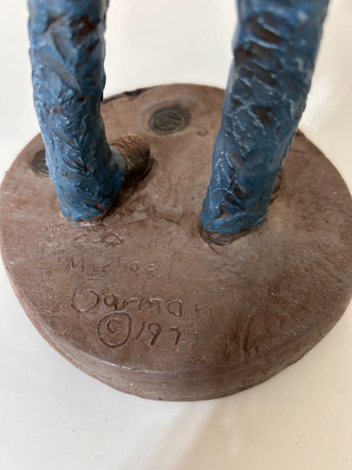 Rare vintage Michael Garman Signed Sculpture Newsman 1977 The Gazette Colorado - Thumbnail 12