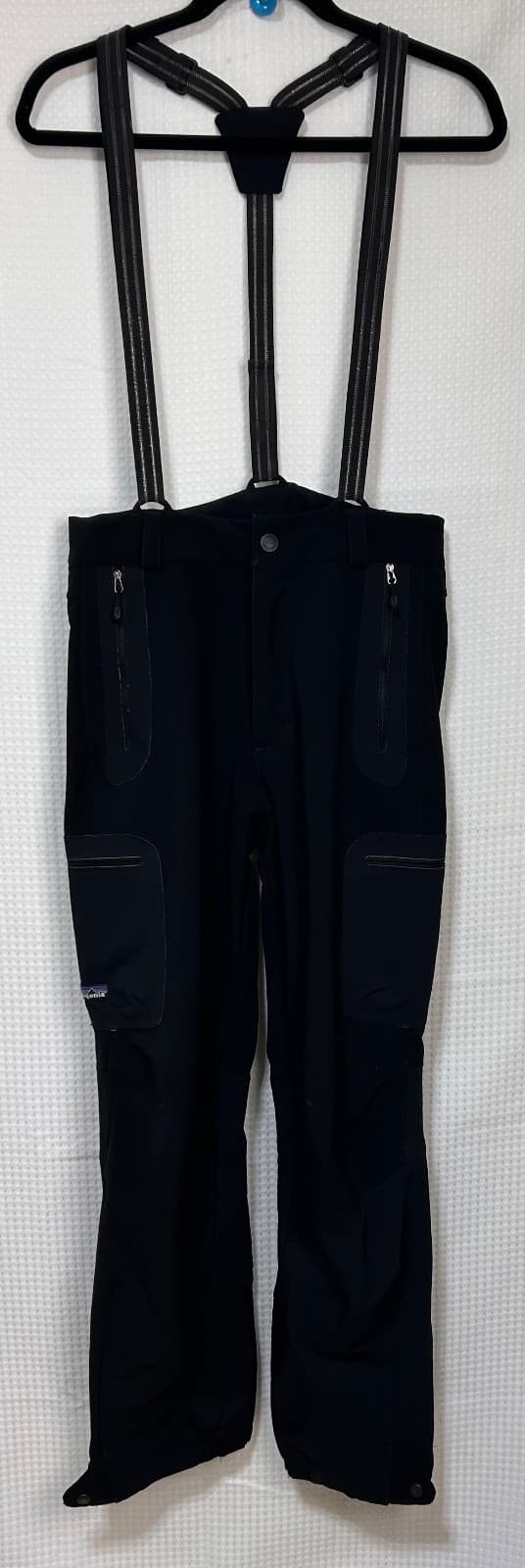 Vintage Patagonia Men’s size 32 Fleece Lined Black Ski Pant Suspenders Bib 84135 - Thumbnail 4