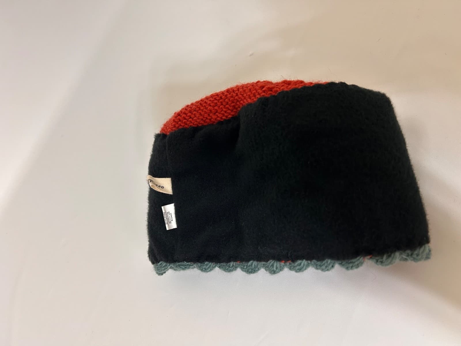 Wind Horse Handmade Wool Crochet Fleece Lined Floral Hat Cottagecore Nepal - Thumbnail 9