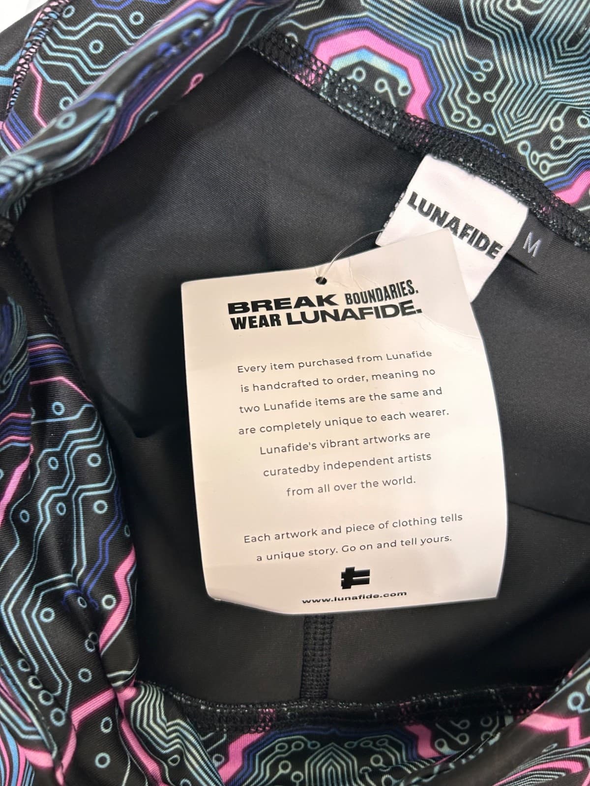 NWT Lunafide Size M Active Leggings Cyber Celestial Gamer Handcrafted c - Thumbnail 9