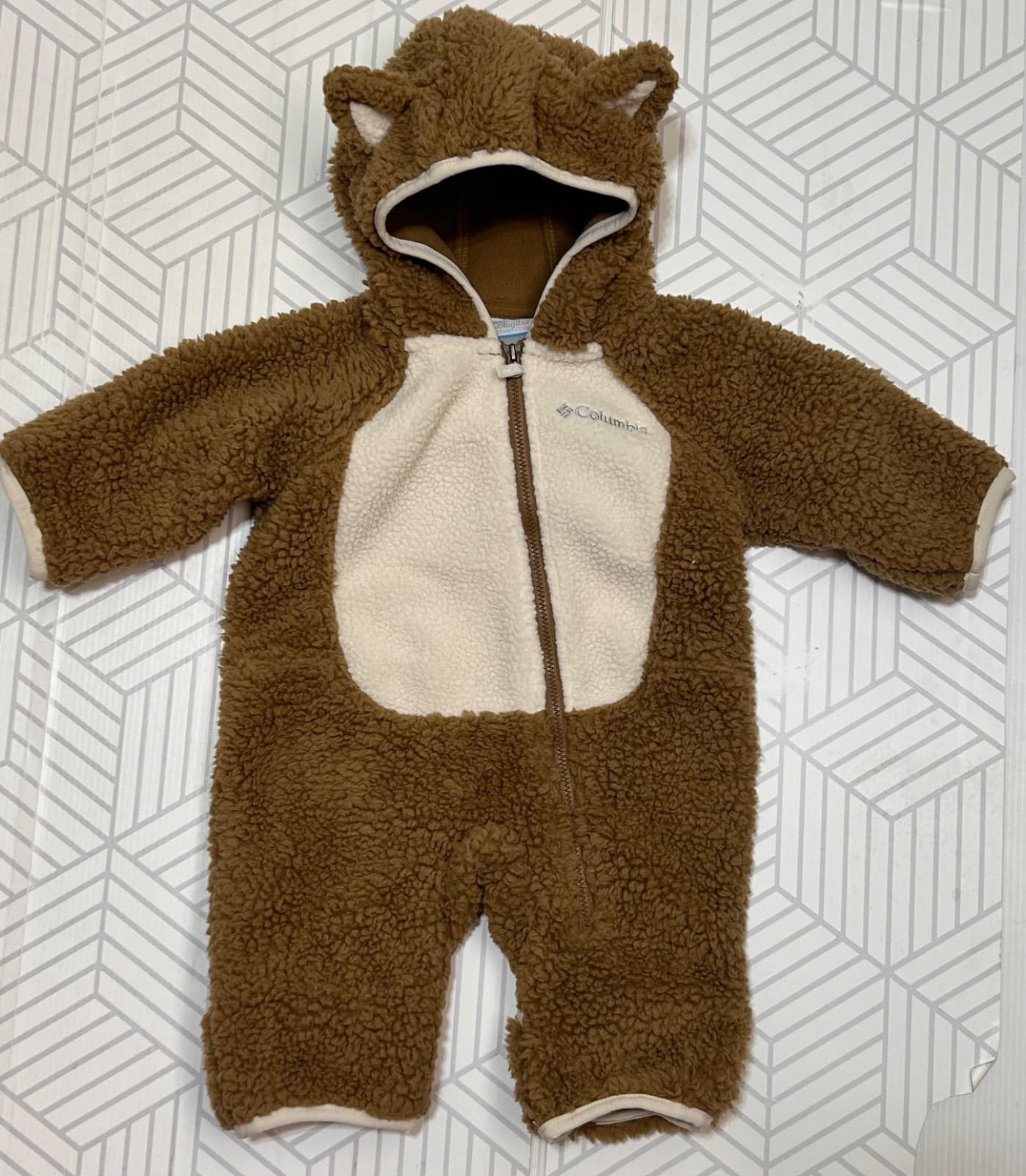 Columbia Fox Baby Sherpa Bunting Suit Size 0-3 Months Feet And Hands Warmer - Thumbnail 3