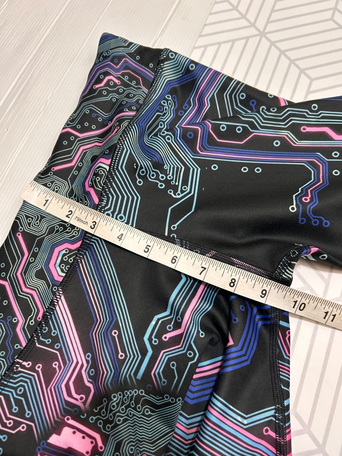 NWT Lunafide Size M Active Leggings Cyber Celestial Gamer Handcrafted c - Thumbnail 6