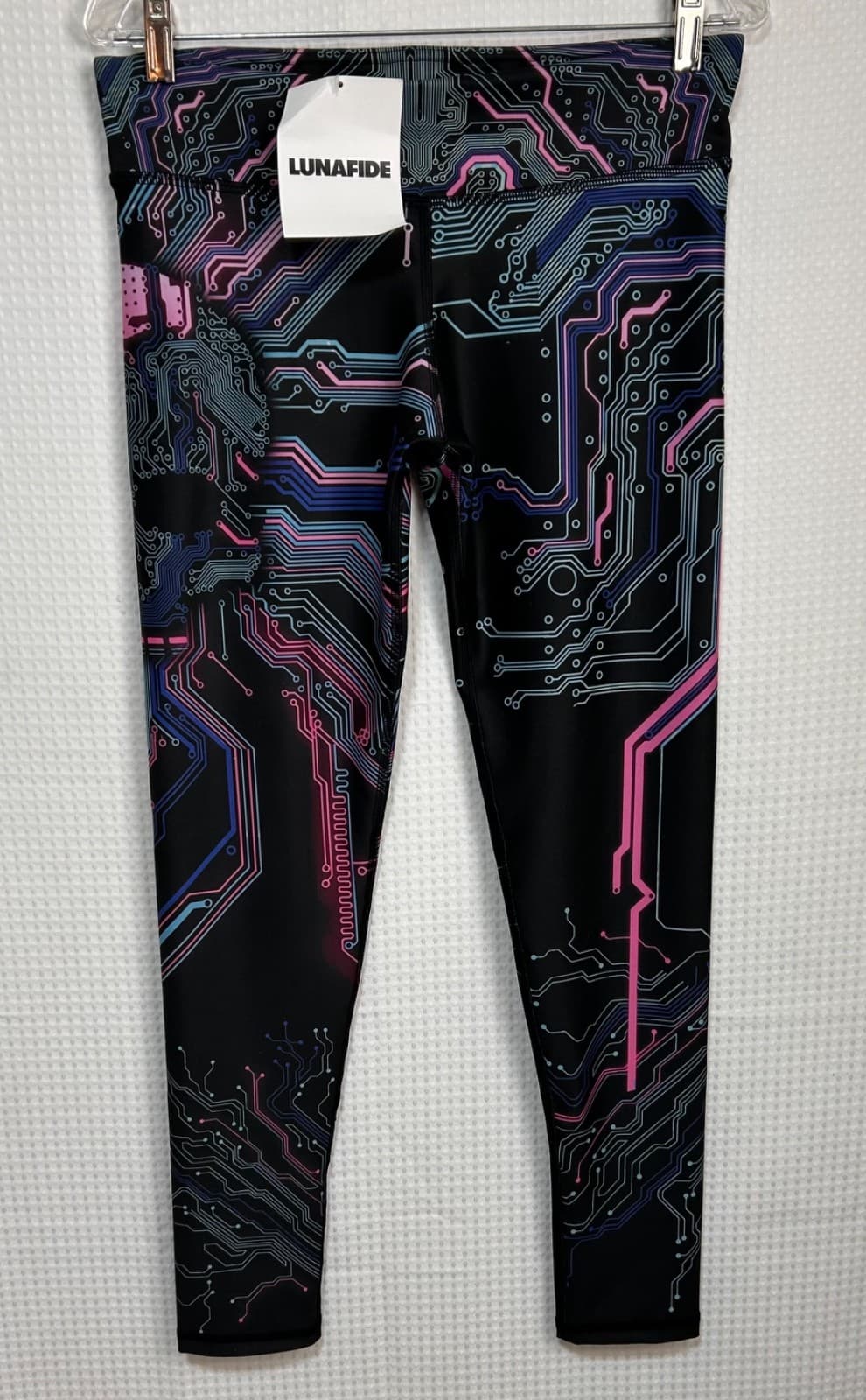 NWT Lunafide Size M Active Leggings Cyber Celestial Gamer Handcrafted c - Thumbnail 11