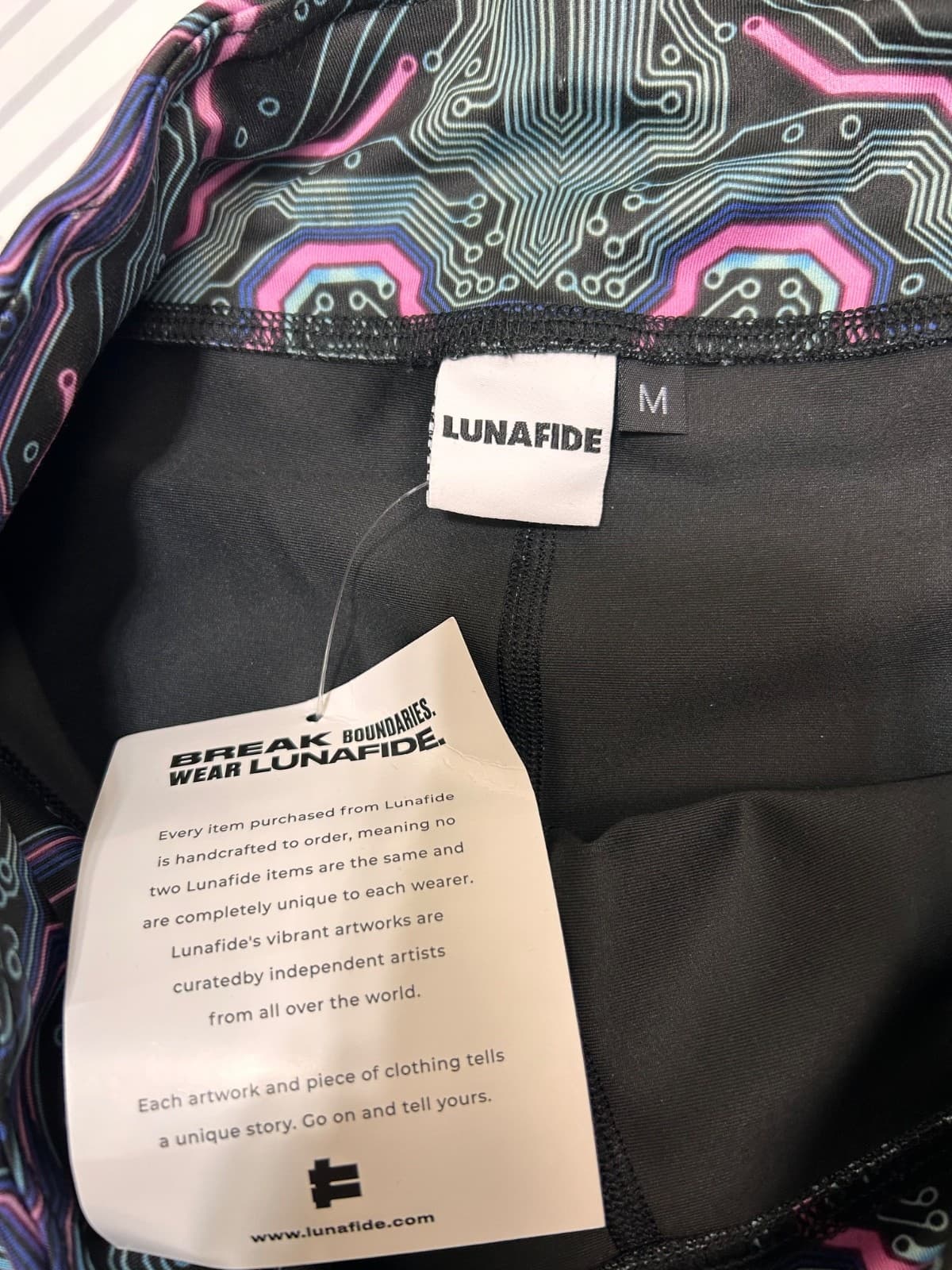 NWT Lunafide Size M Active Leggings Cyber Celestial Gamer Handcrafted c - Thumbnail 10