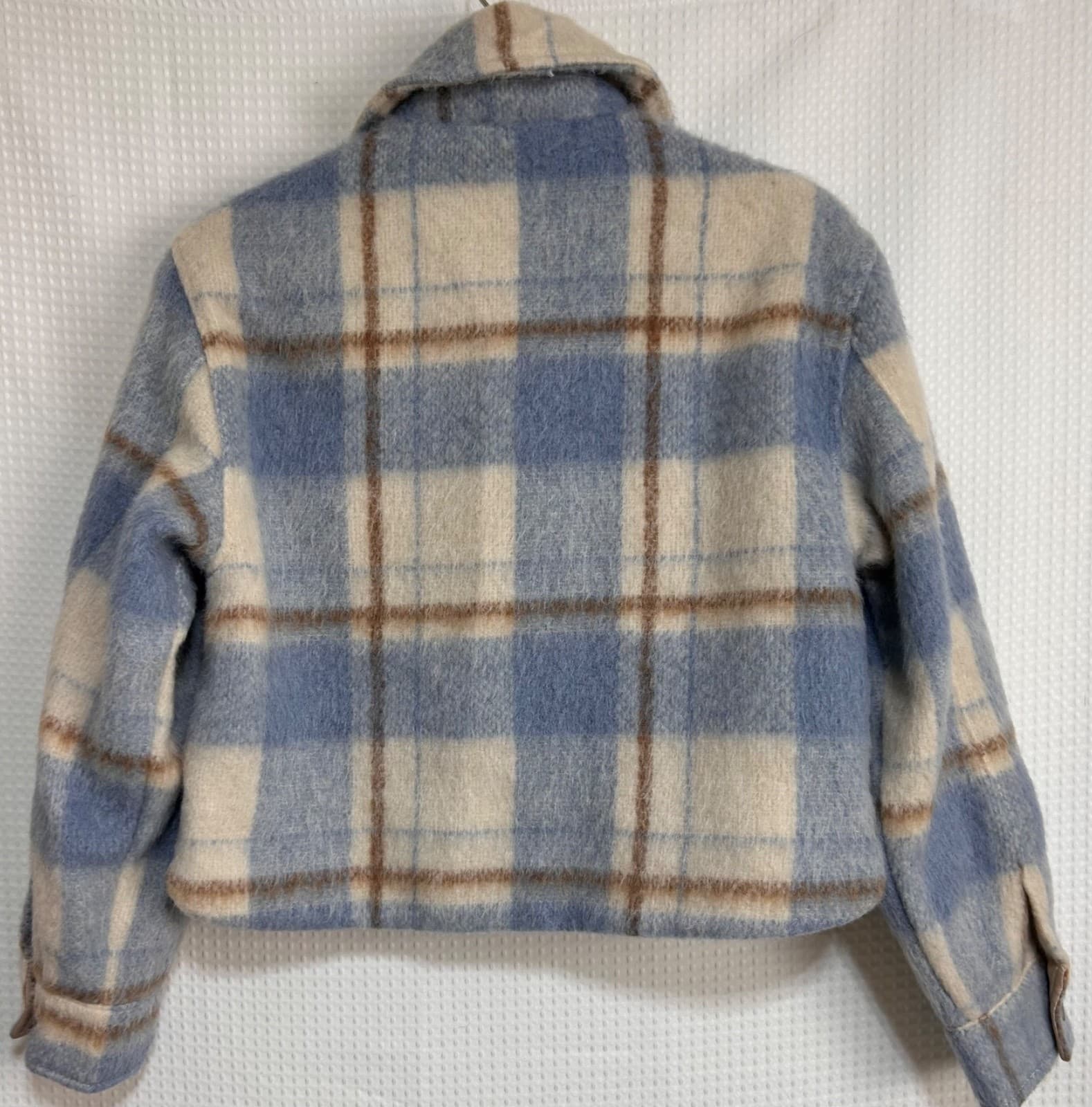 NWT ABERCROMBIE & FITCH Plaid Wool Blend Size XS Jacket Coat Blazer k - Thumbnail 3