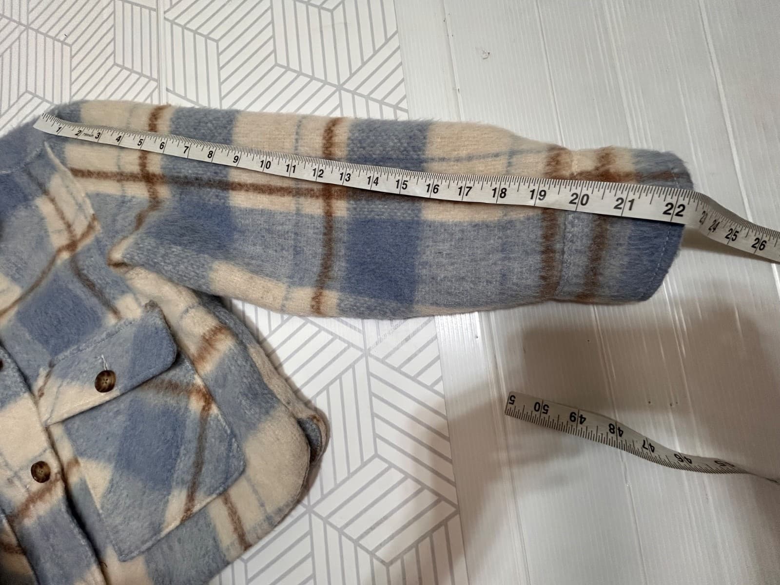 NWT ABERCROMBIE & FITCH Plaid Wool Blend Size XS Jacket Coat Blazer k - Thumbnail 4