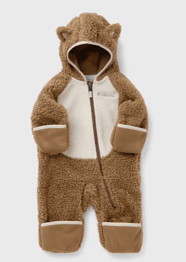 Columbia Fox Baby Sherpa Bunting Suit Size 0-3 Months Feet And Hands Warmer