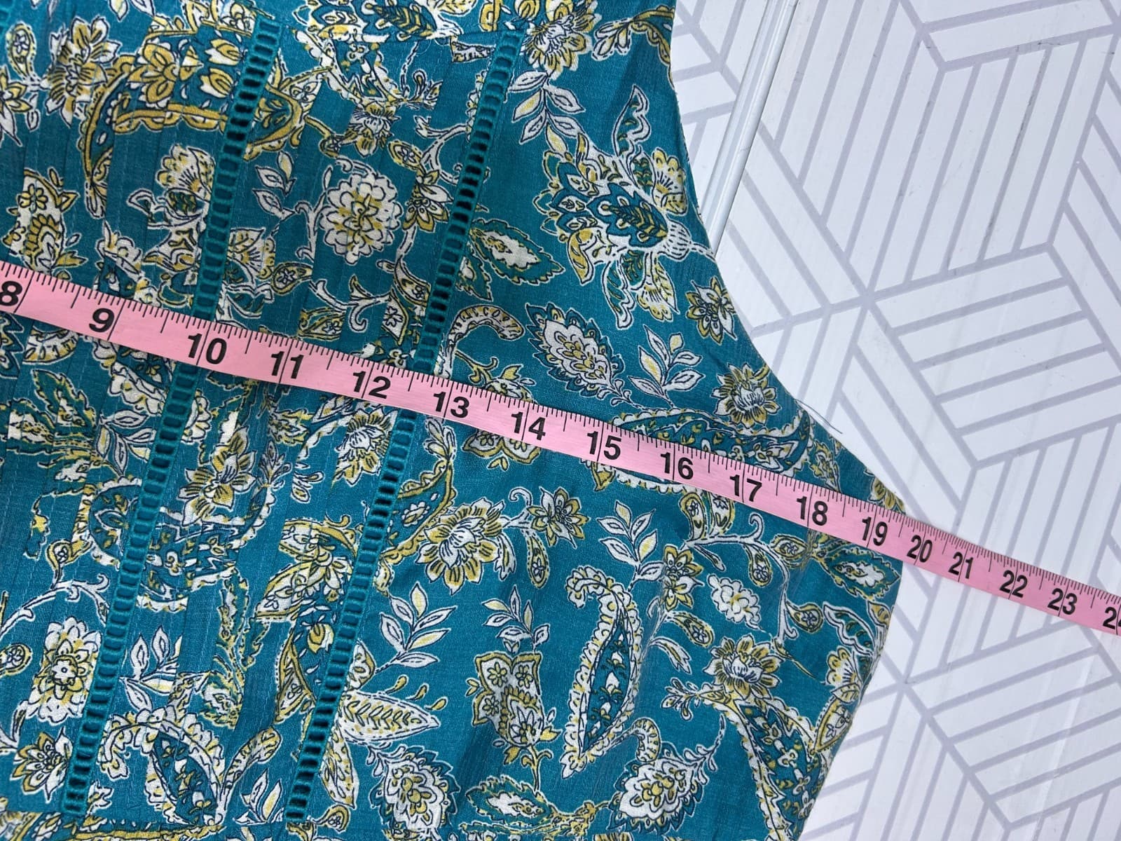 J. Jill Teal Paisley Tiered Maxi Dress Halter Size Medium Petite Summer Boho I - Thumbnail 8