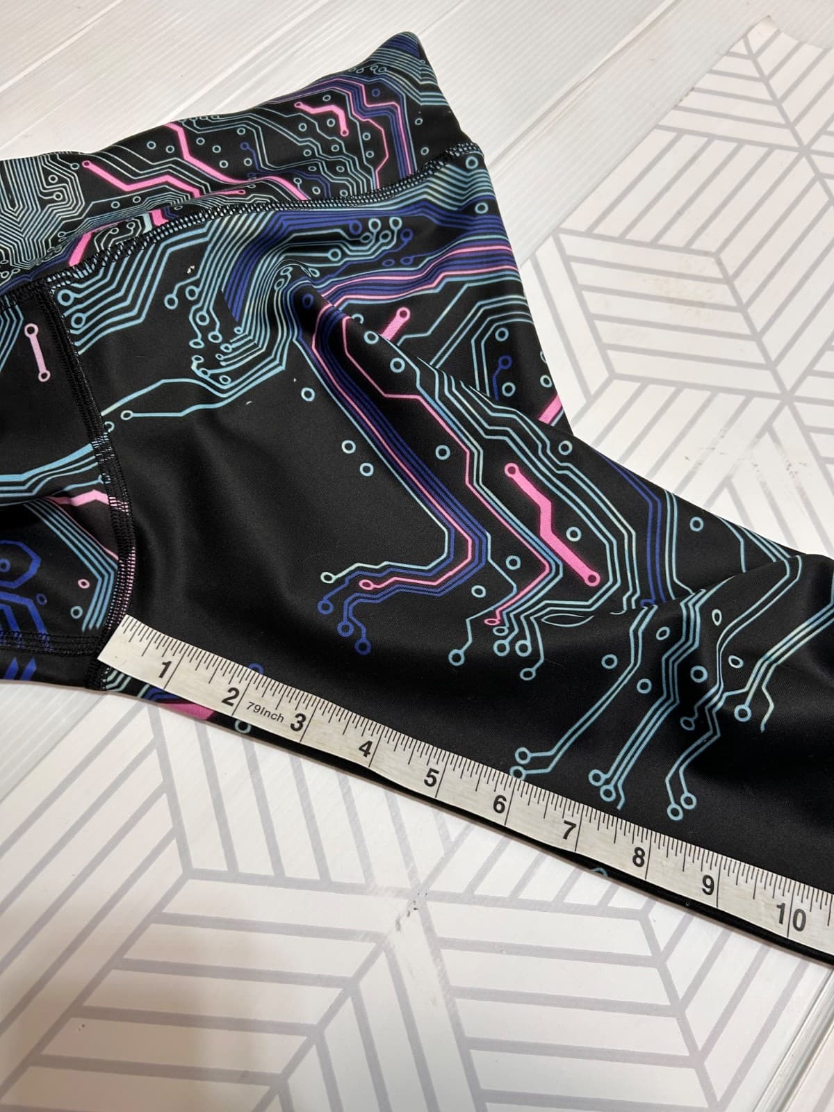 NWT Lunafide Size M Active Leggings Cyber Celestial Gamer Handcrafted c - Thumbnail 4