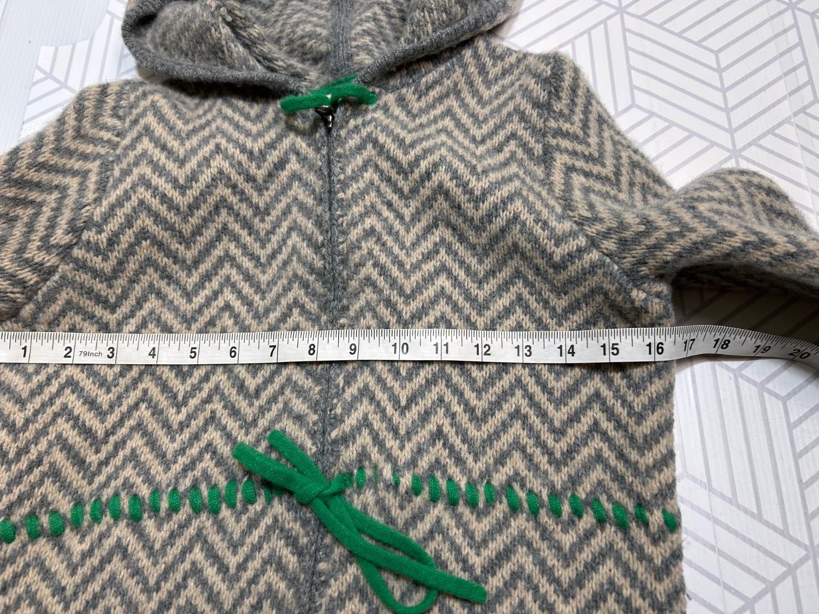 Sparrow Anthropologie Size S fits XS Radiowaves Lambswool Hoodie Zip Jacket Coat - Thumbnail 10
