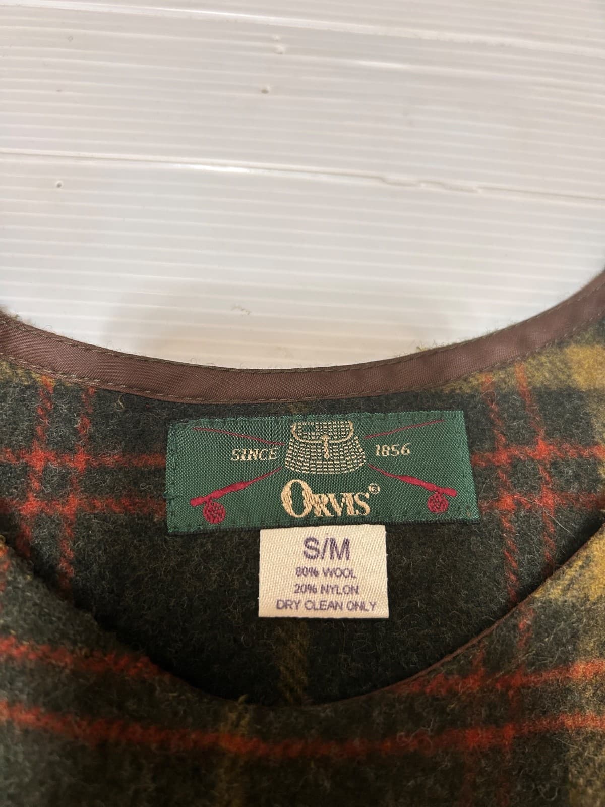 Vintage Orvis Jacket Womens M Tartan Wool Cape Poncho Pockets USA Celtic k - Thumbnail 2