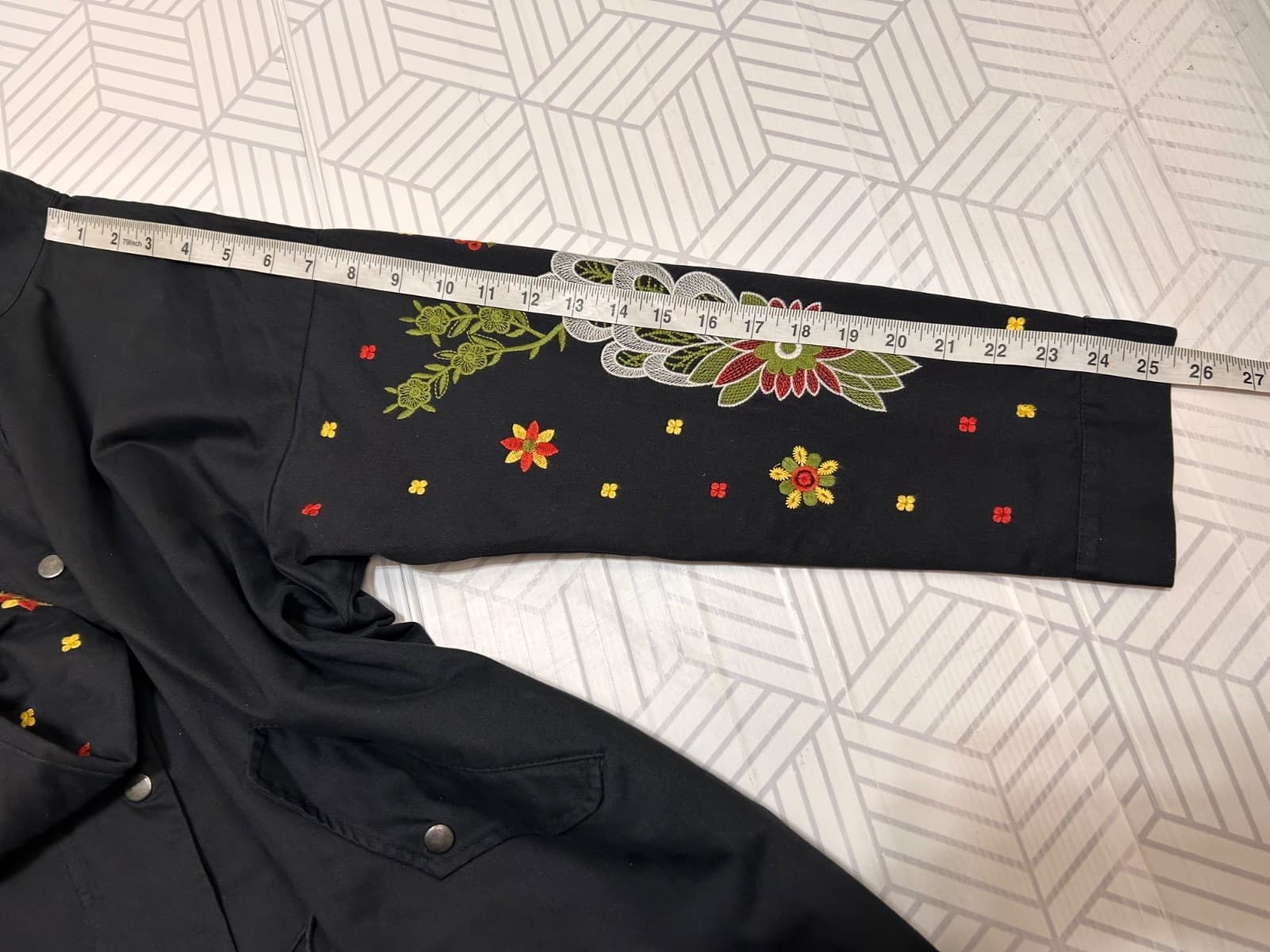 Embroidered Size L Tiger Coat Field Jacket L’Aveugle Par Amour Floral Birds k - Thumbnail 8