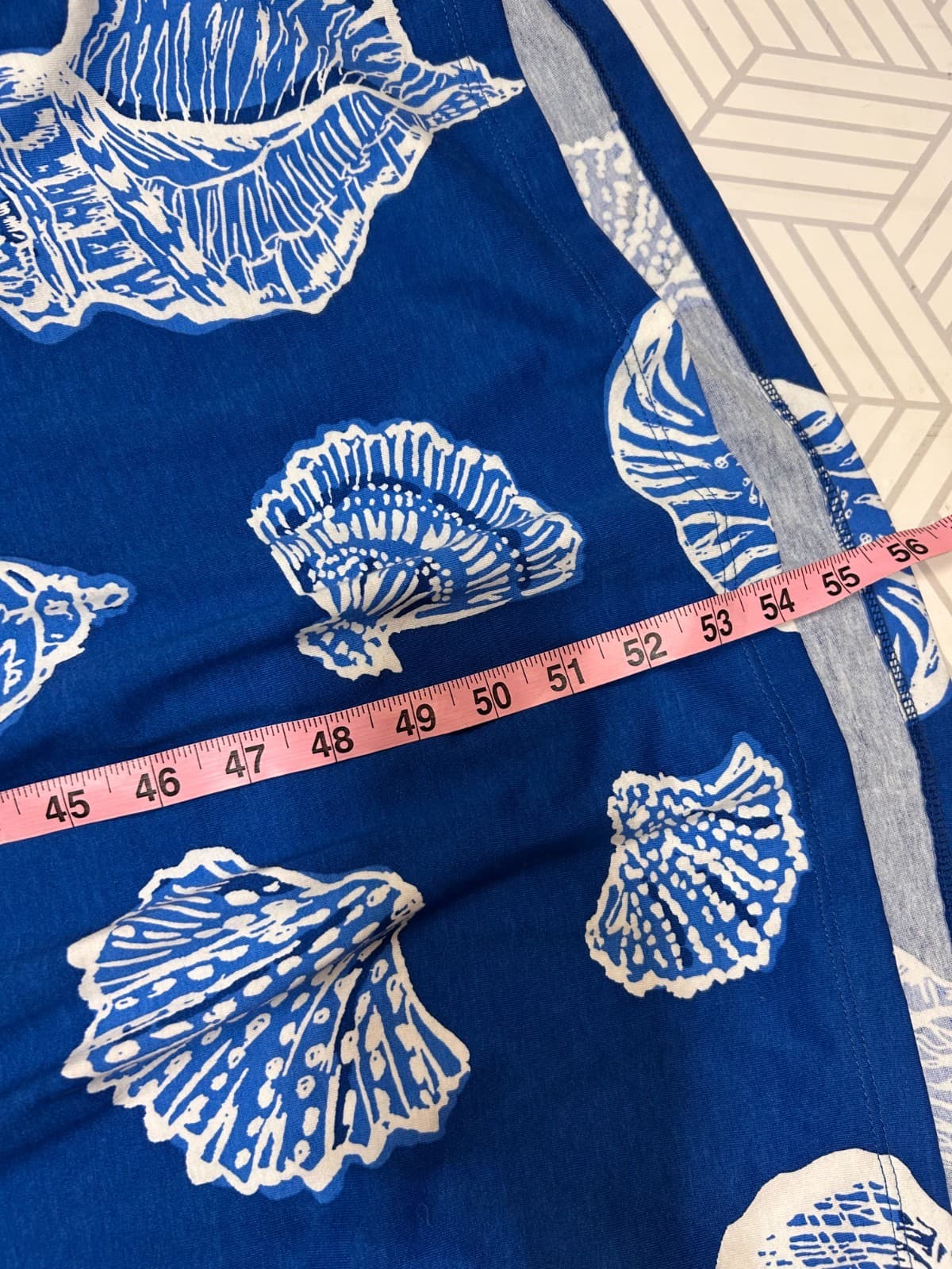 Lilly Pulitzer Size XL SYDNEE Maxi Long Cotton Dress Shell Of A Good Time Blue g - Thumbnail 5