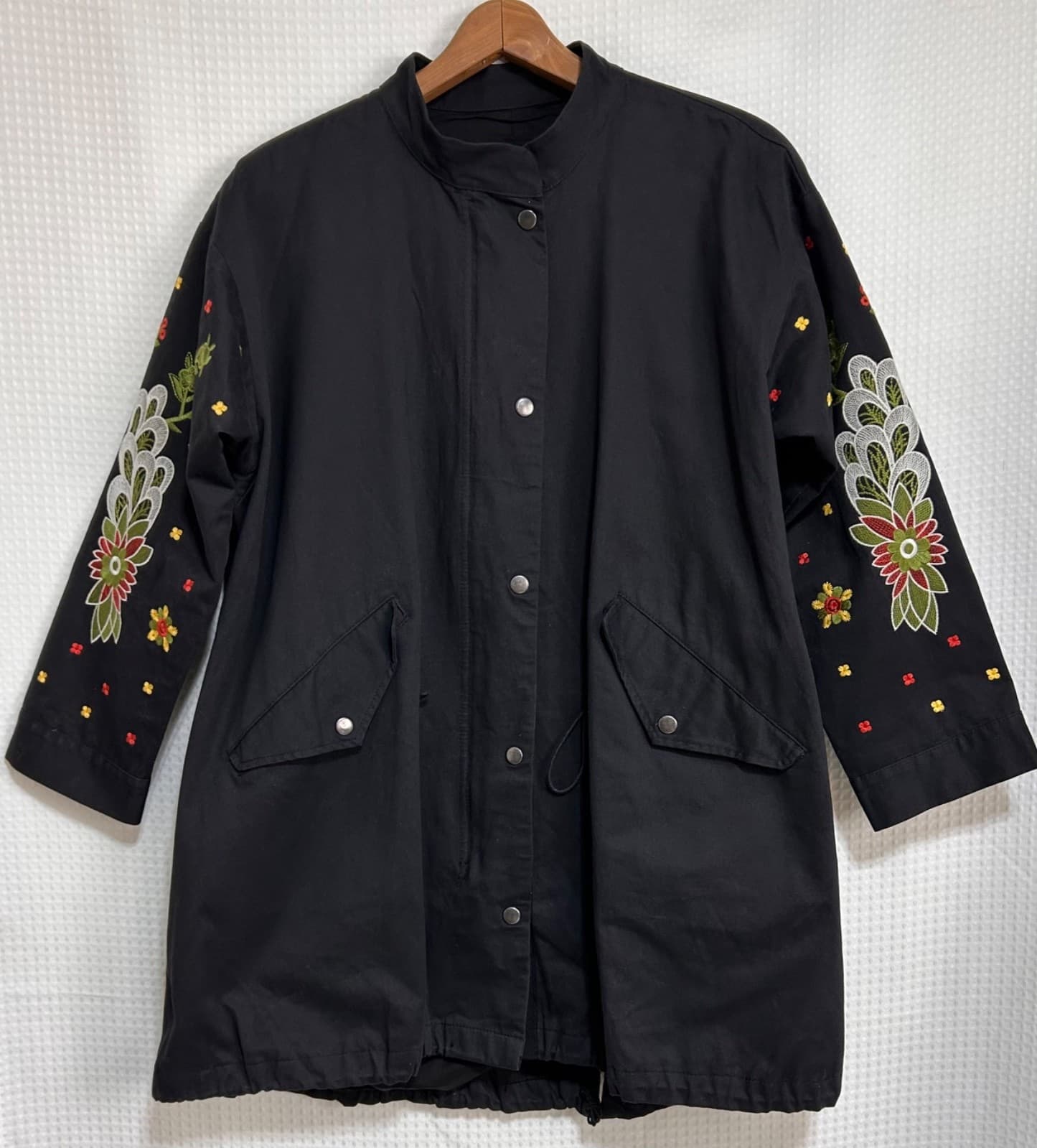 Embroidered Size L Tiger Coat Field Jacket L’Aveugle Par Amour Floral Birds k - Thumbnail 16