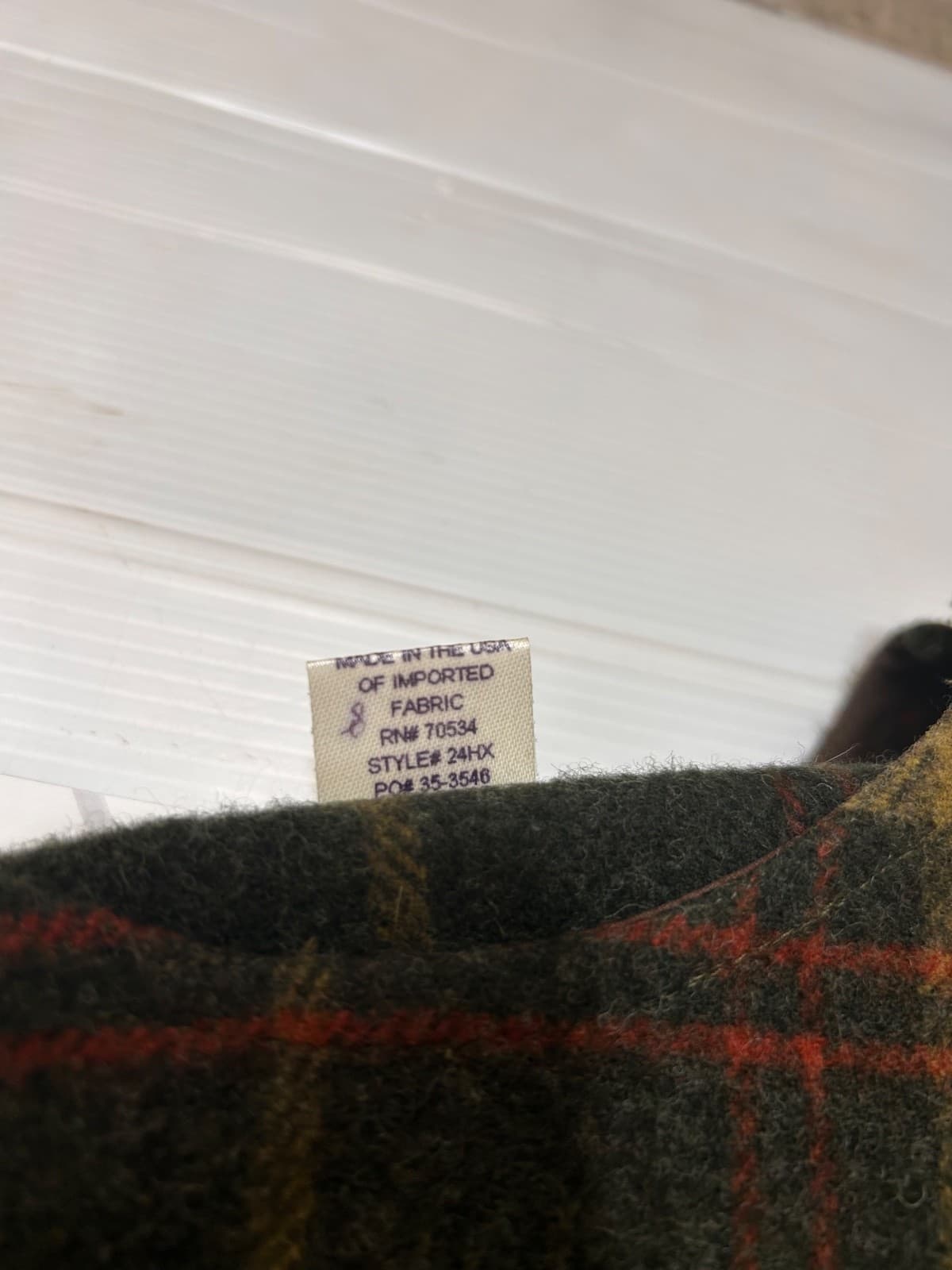 Vintage Orvis Jacket Womens M Tartan Wool Cape Poncho Pockets USA Celtic k - Thumbnail 5