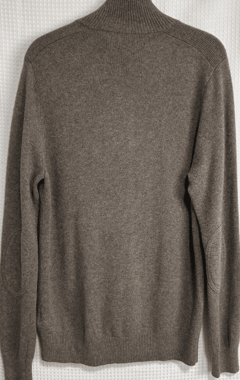 J.Crew Men's Large Slim Merino Wool Alpaca Blend 1/4 Zip Sweater Taupe Soft k - Thumbnail 3