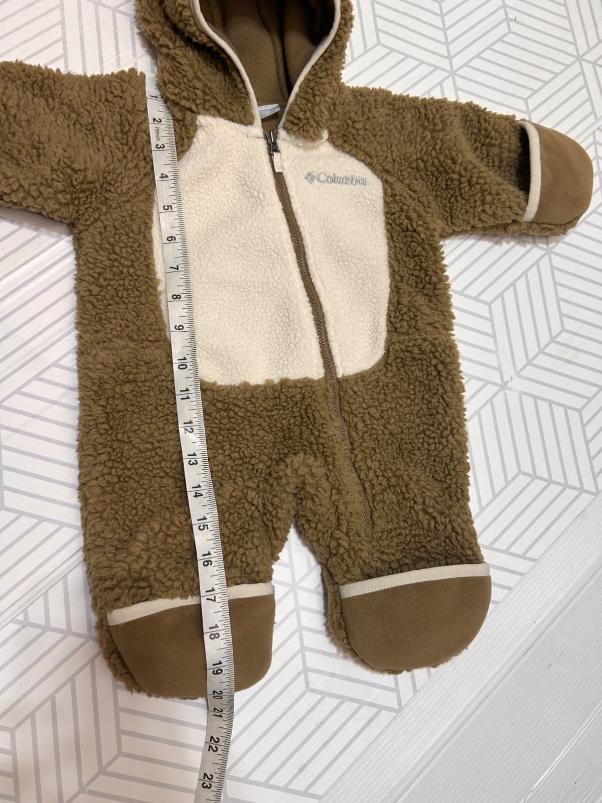 Columbia Fox Baby Sherpa Bunting Suit Size 0-3 Months Feet And Hands Warmer - Thumbnail 4