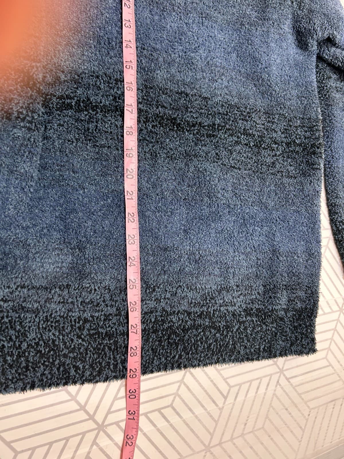 NWT $138 Barefoot Dreams Cozy Chic Pullover Men size M Indigo Ombre Comfort v - Thumbnail 12