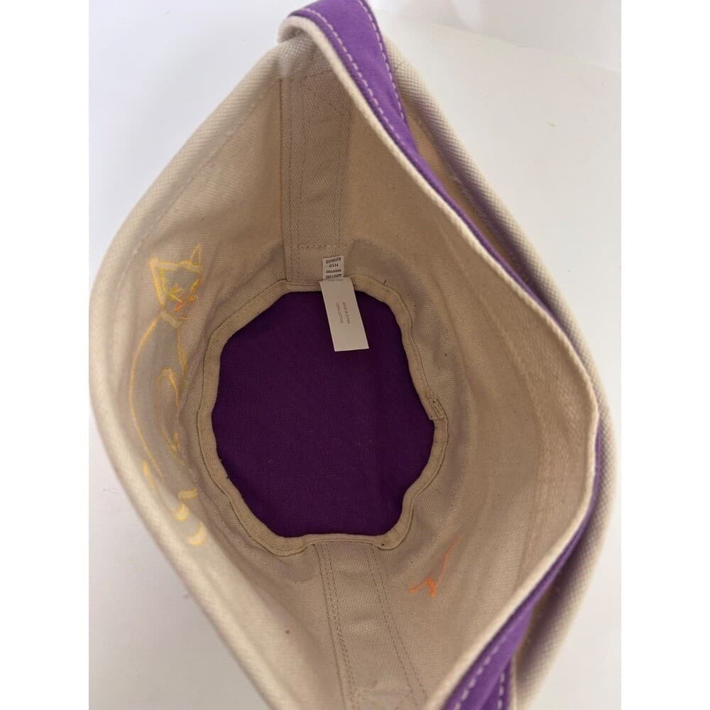 Land's End Halloween Canvas Bucket Tote Bags Black Cat - Thumbnail 8