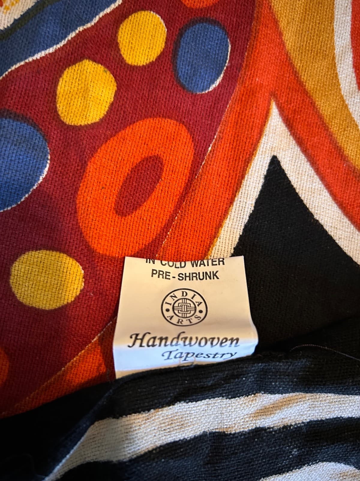 Hand loomed Fairy Butterfly Sun & Moon Tapestry Bed Wall India 85” X 102” - Thumbnail 7