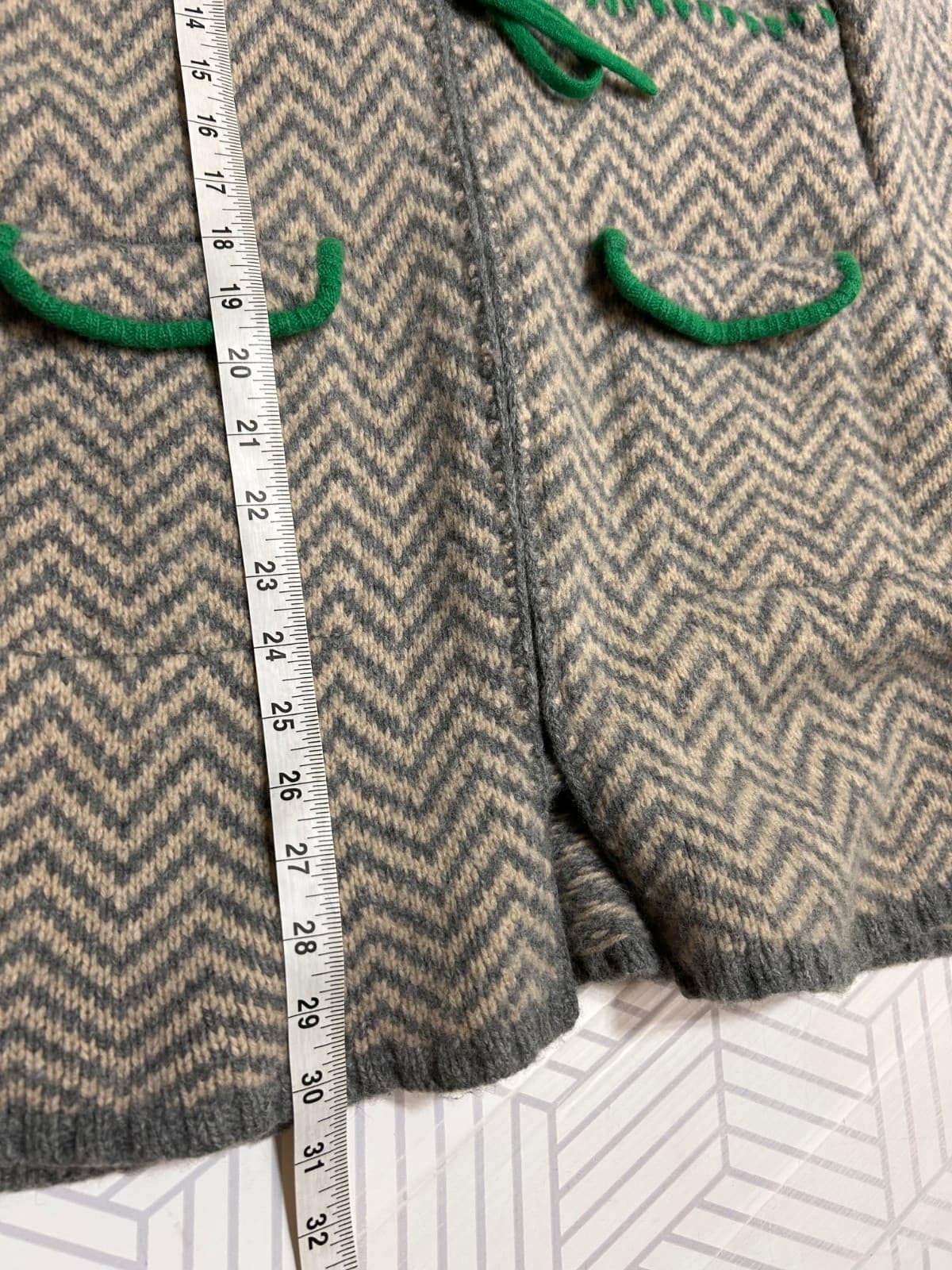 Sparrow Anthropologie Size S fits XS Radiowaves Lambswool Hoodie Zip Jacket Coat - Thumbnail 9
