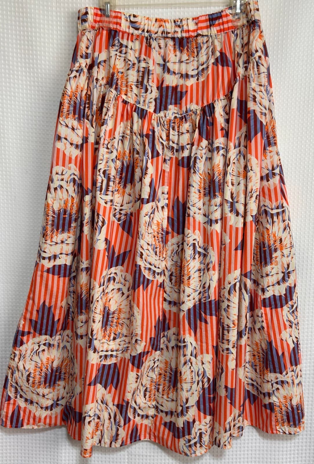 $138 ANTHROPOLOGIE Striped Long Flowy A-Line Skirt Festival Summer i. - Thumbnail 2