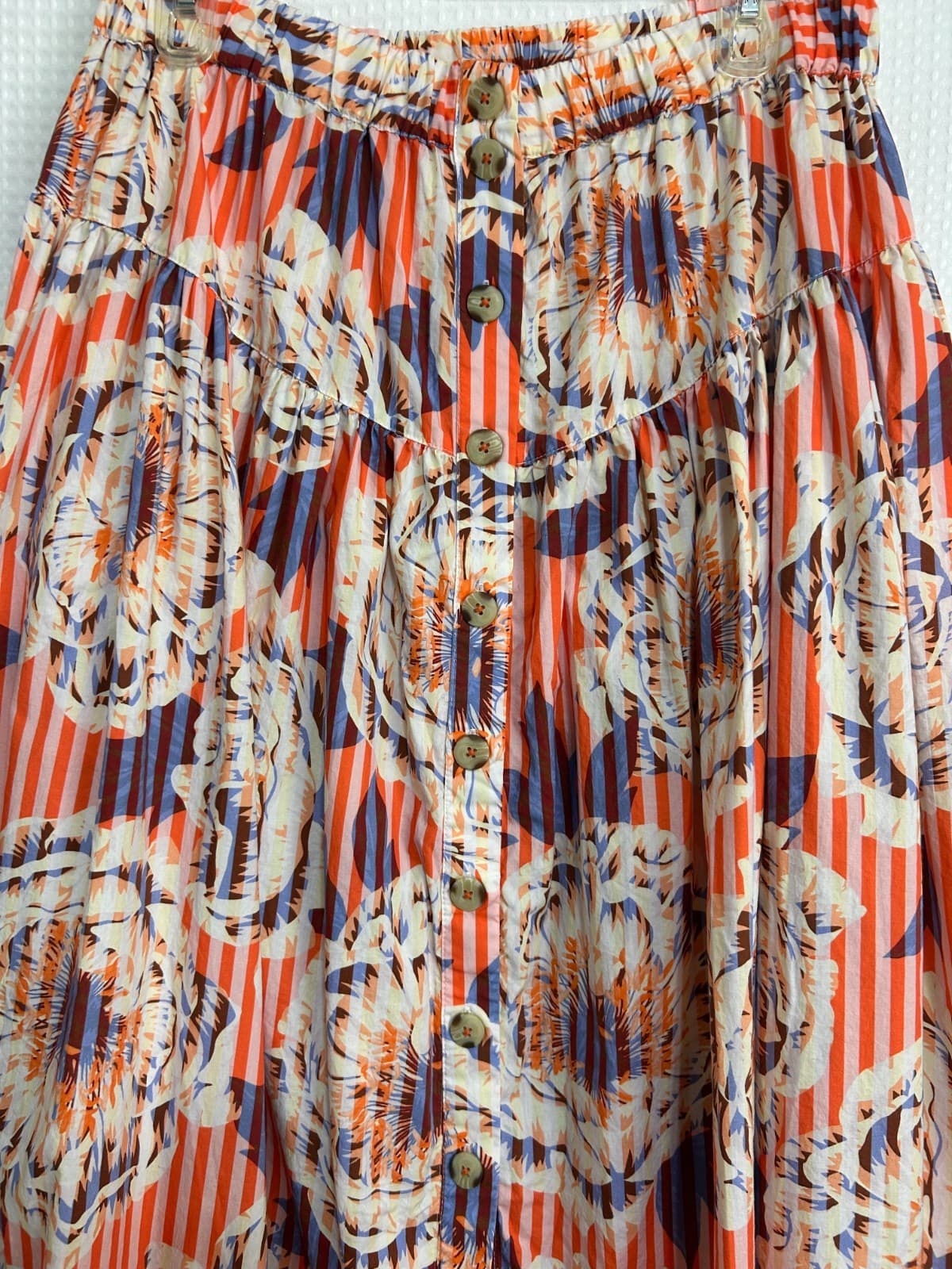 $138 ANTHROPOLOGIE Striped Long Flowy A-Line Skirt Festival Summer i. - Thumbnail 10