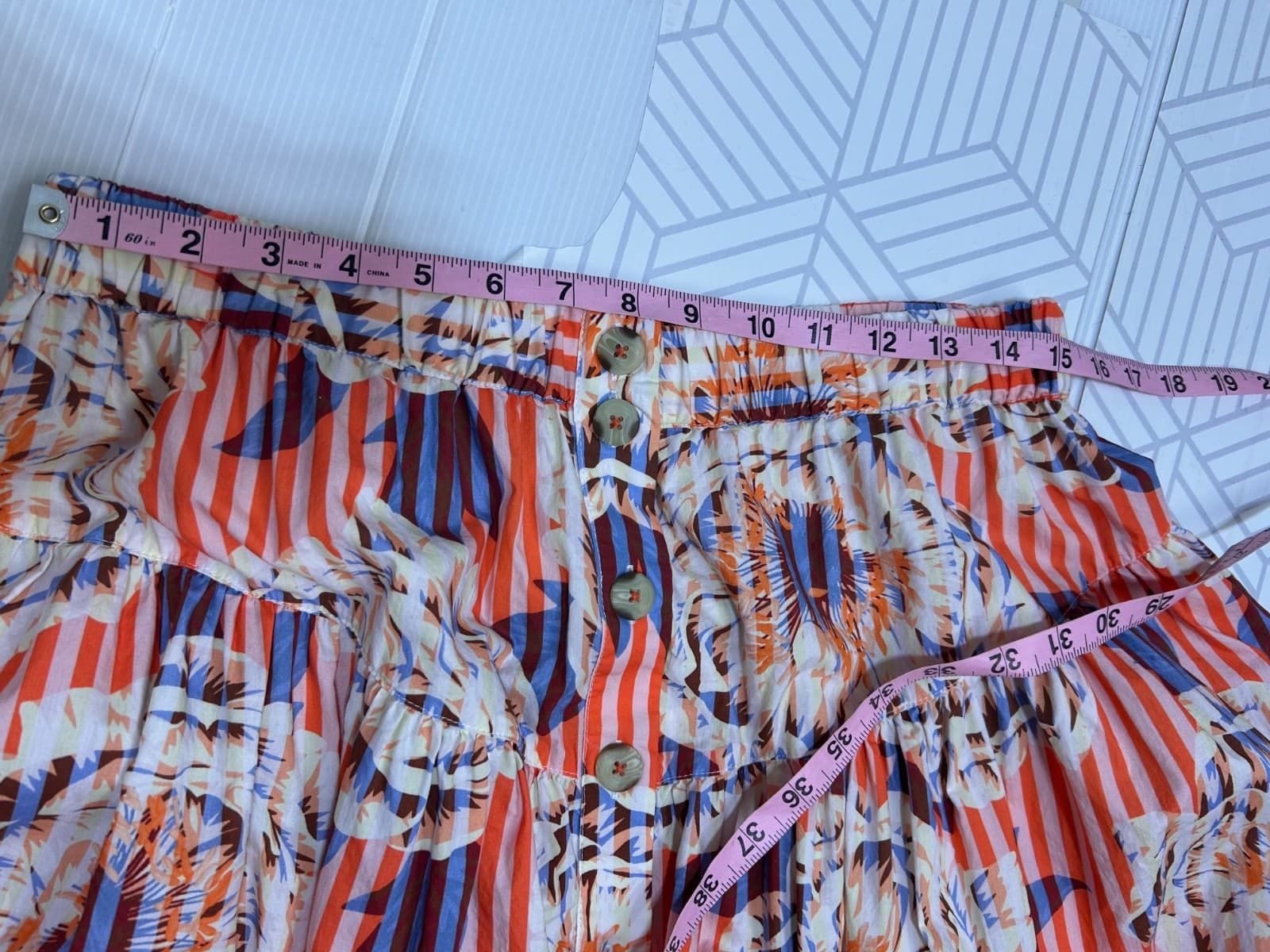 $138 ANTHROPOLOGIE Striped Long Flowy A-Line Skirt Festival Summer i. - Thumbnail 8