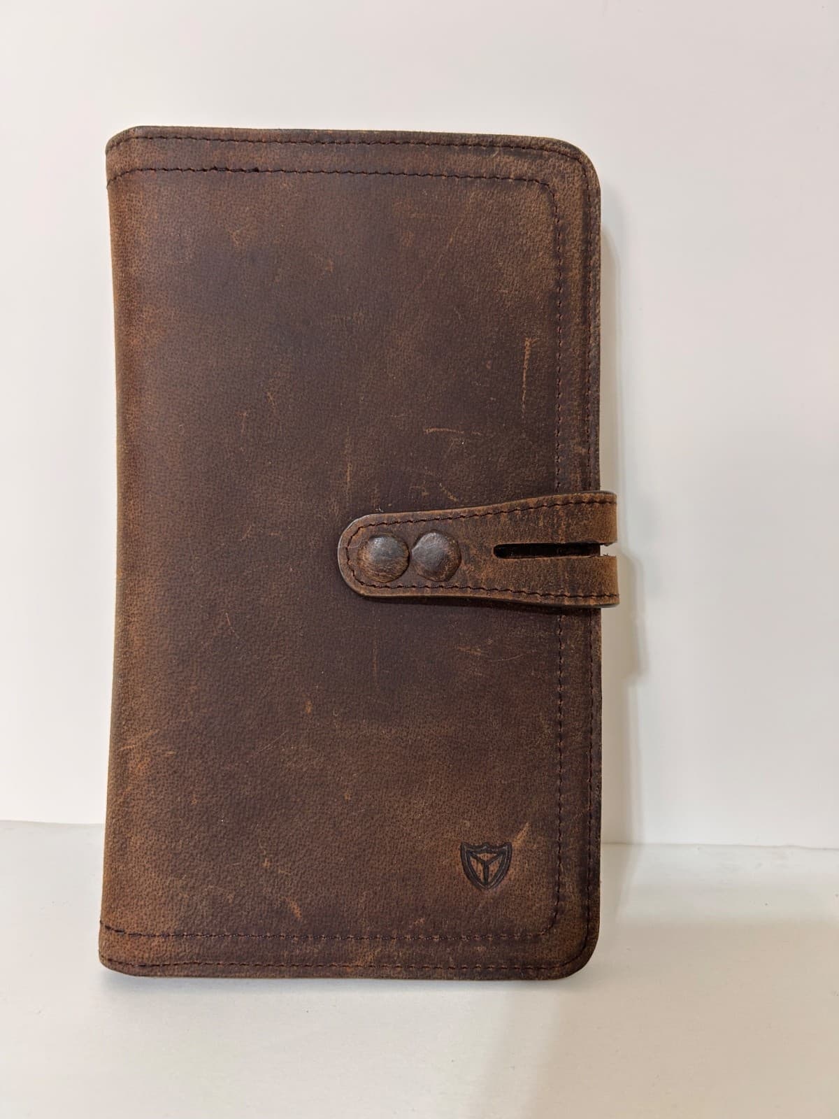 DONWORD Cow Leather Bi-Fold Passport Travel Wallet RFID Blocking COFFEE - Thumbnail 4