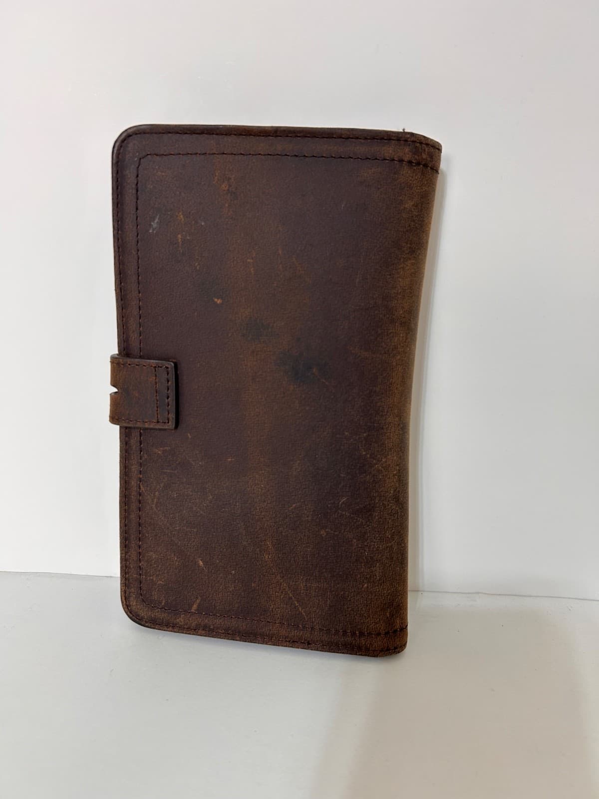 DONWORD Cow Leather Bi-Fold Passport Travel Wallet RFID Blocking COFFEE - Thumbnail 9