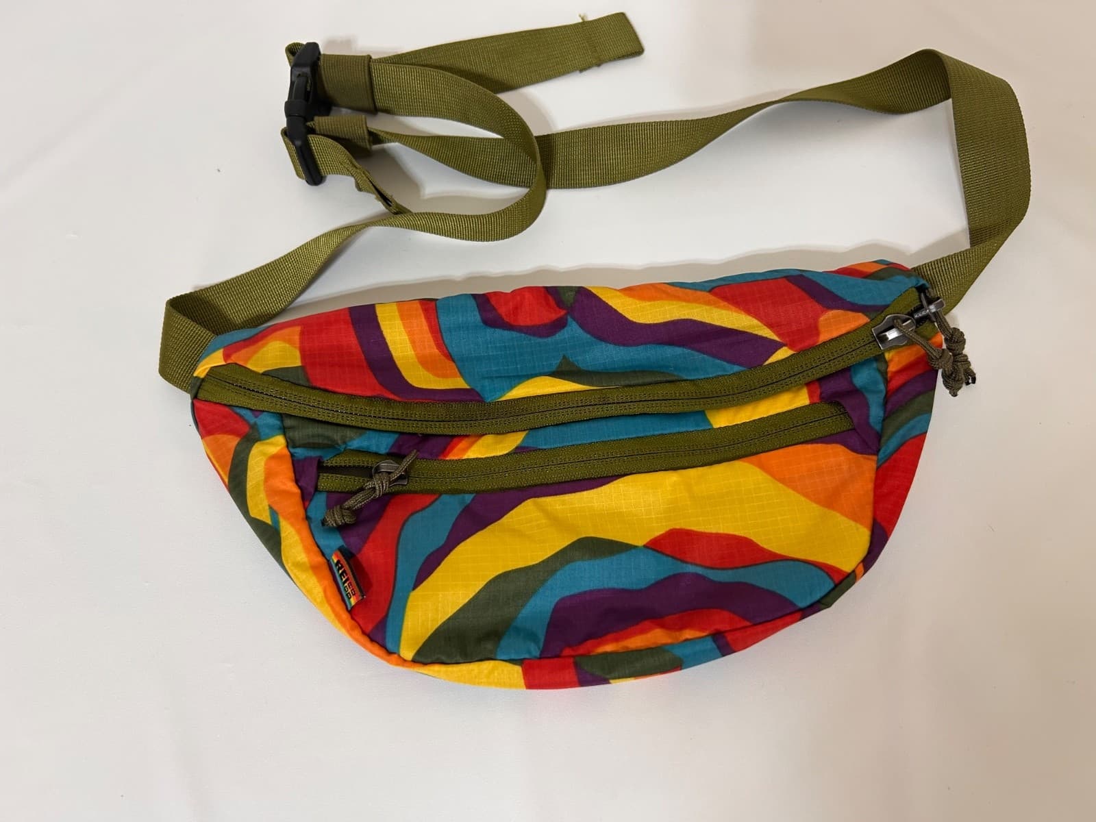 REI Travel Trail Waist Fanny Pack Multicolor Polyester Adjustable Abstract Print - Thumbnail 6