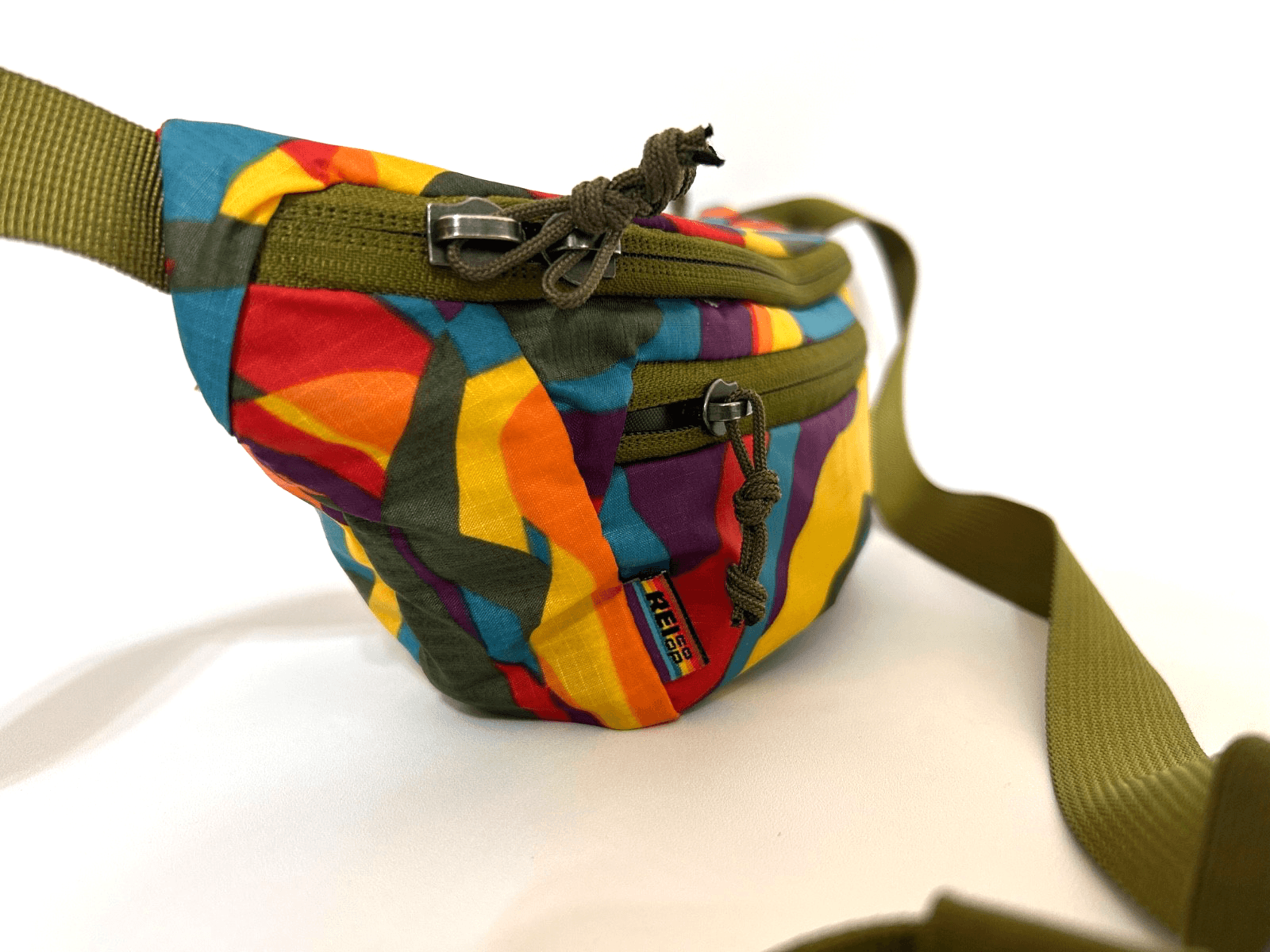 REI Travel Trail Waist Fanny Pack Multicolor Polyester Adjustable Abstract Print - Thumbnail 2