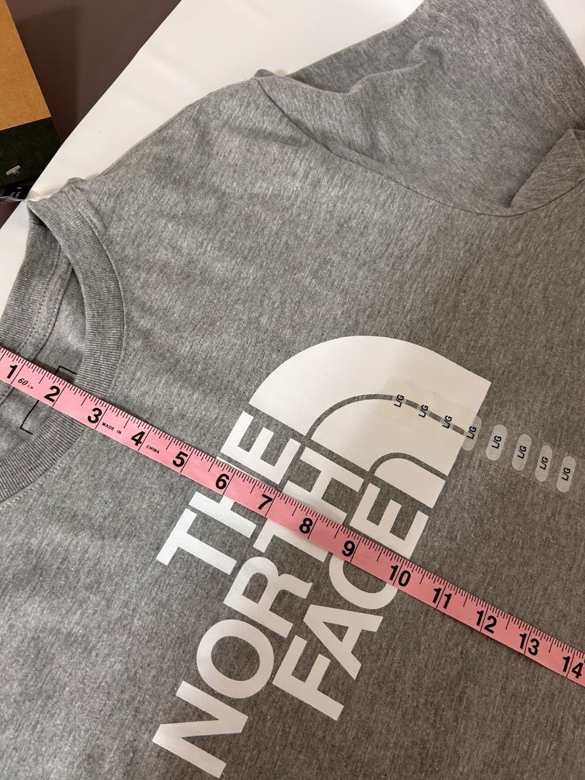 NWT The North Face Men's size L T-Shirt Short Sleeve Half Dome Big Logo Tee a - Thumbnail 4