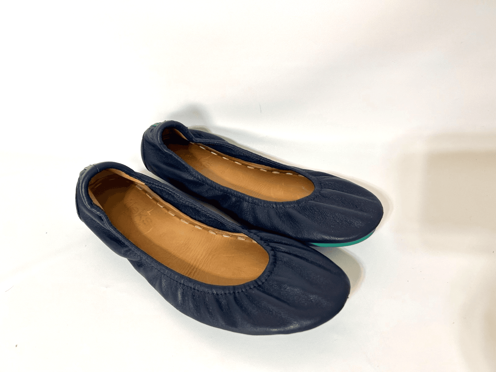 Tieks by Gavrieli Leather Ballet Flats California Navy Blue Shoes Womens Size 8 - Thumbnail 2