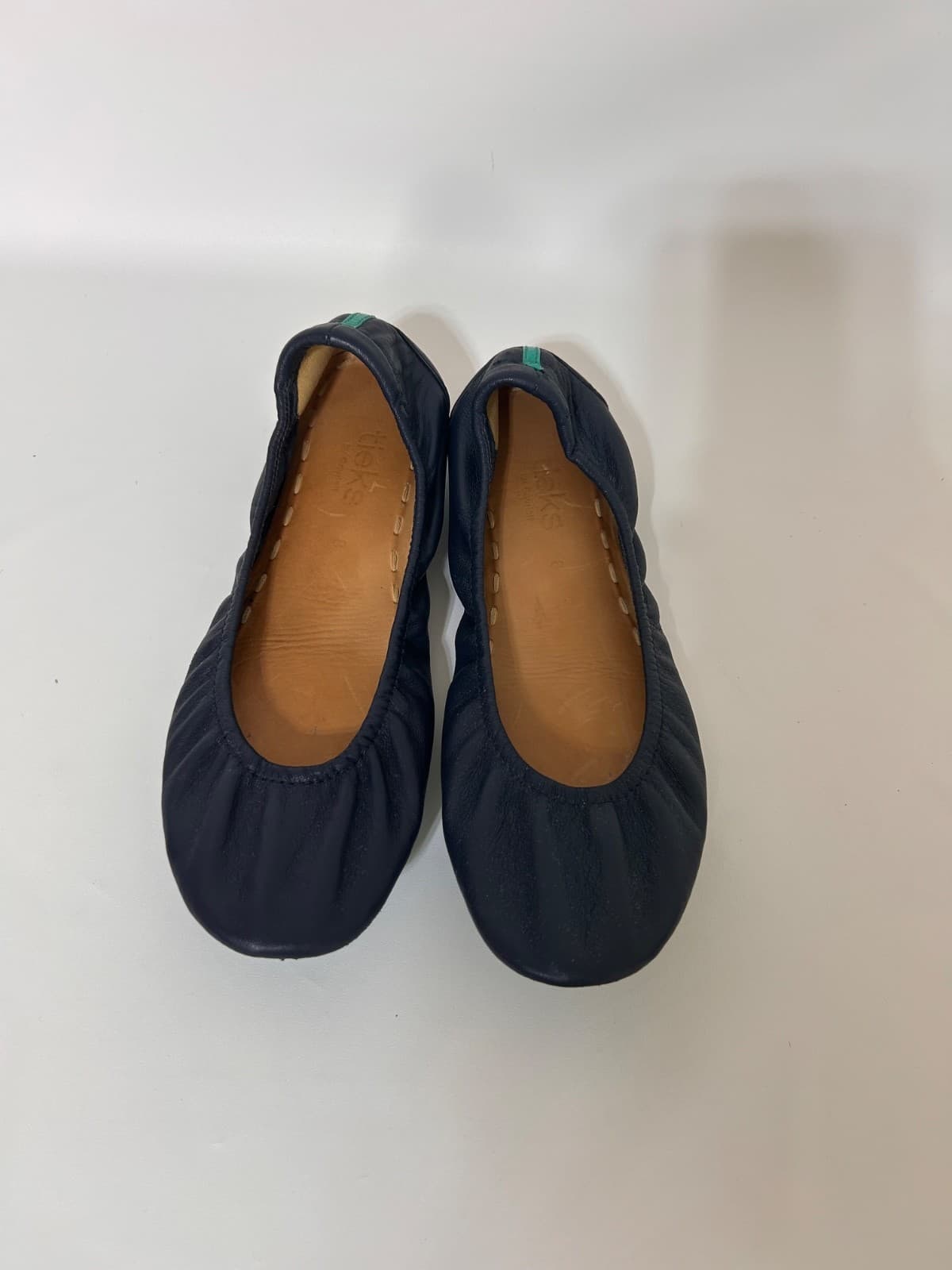 Tieks by Gavrieli Leather Ballet Flats California Navy Blue Shoes Womens Size 8 - Thumbnail 12